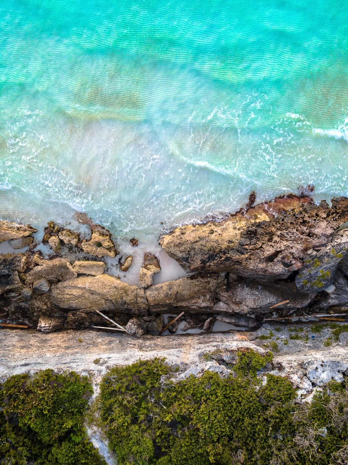 waves hitting rocky coast - drone photography how to
