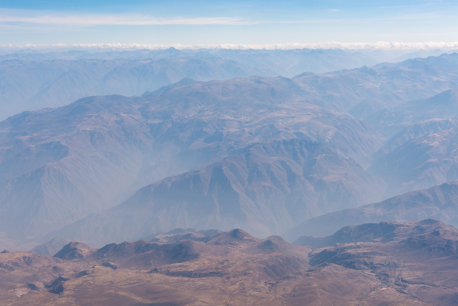 Dewy mountains in Cusco, Peru
