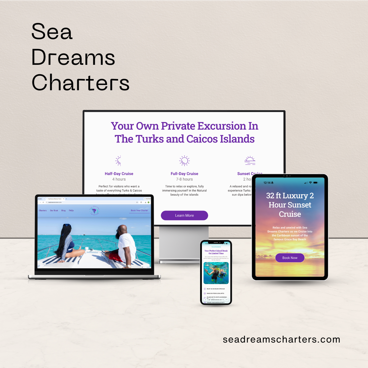 Responsive Squarespace website designed for water sports company