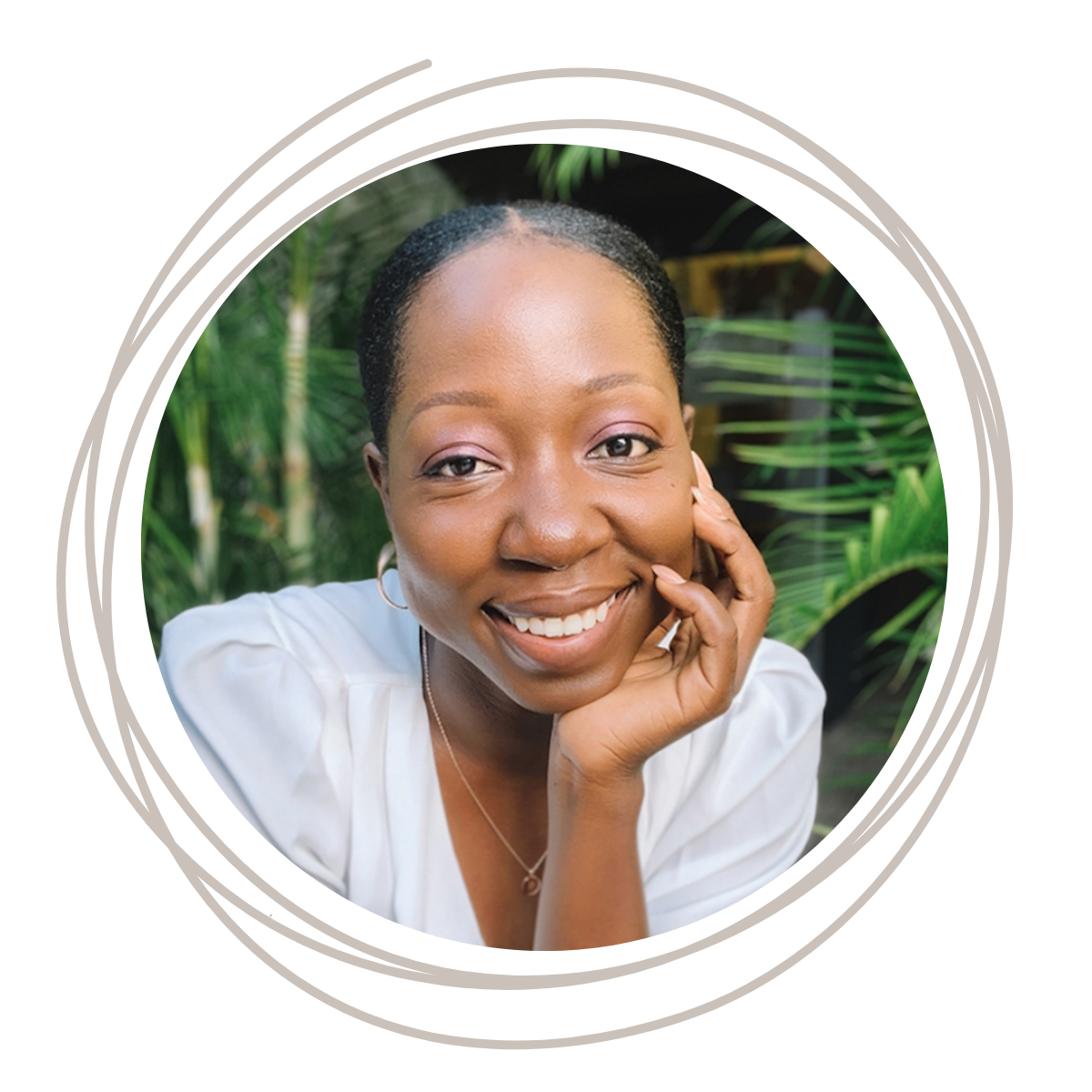 Portrait headshot of  creative marketing designer, Renise Olisa Peters