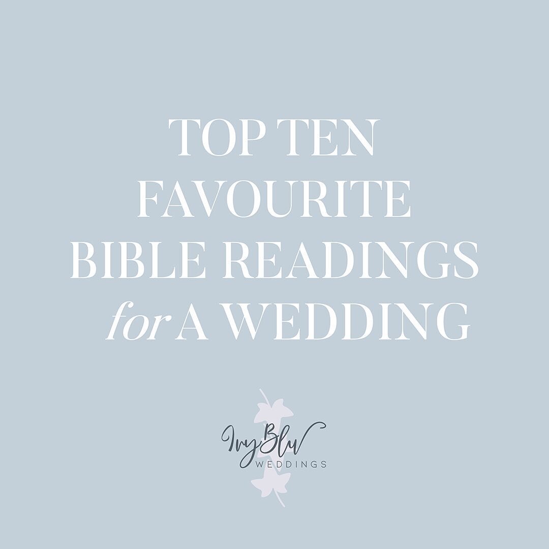 Are you struggling to decide on your readings for your church wedding?

We&rsquo;ve got you covered! Come and check out our first ever blog of our Top 10 favourite bible readings for a church wedding!

What are some of your favourites?

Link in bio ✨
