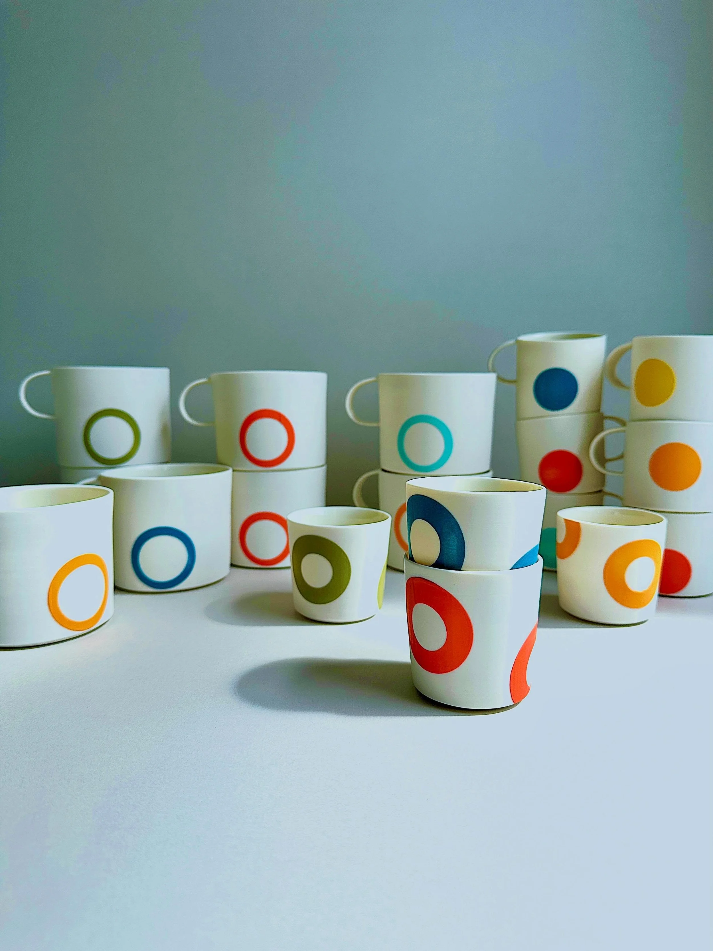 Mugs, espressos and little cups heading to @hildegallery in North Berwick this week :-D
.
.
.
.
.
 #wheelthrown #porcelain #handmade #handmadeceramics #carshaltonartists