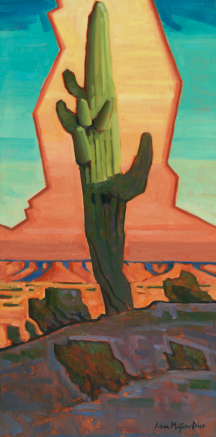 "Saguaro Archetype" Oil 12 x 24"