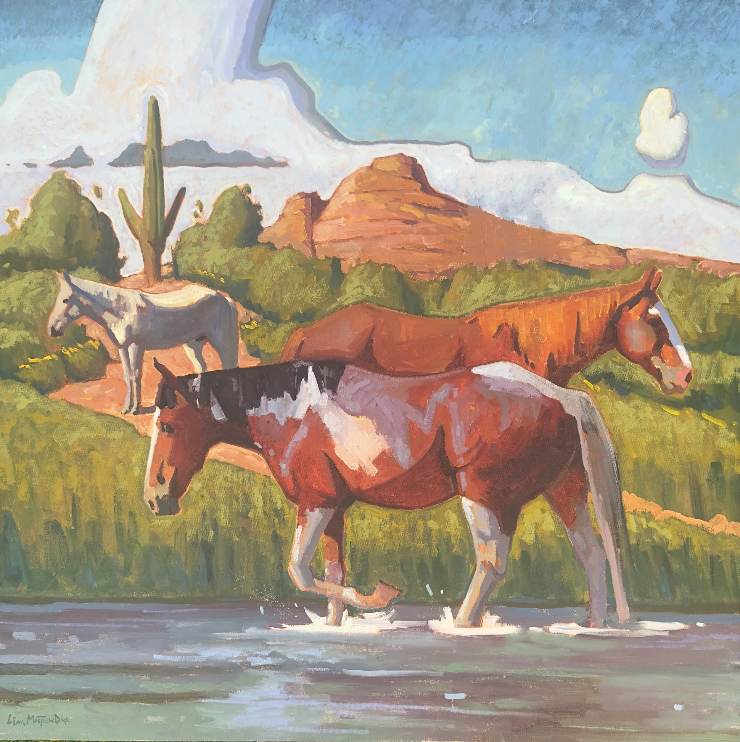 "The Crossing" Large 36 x 36"