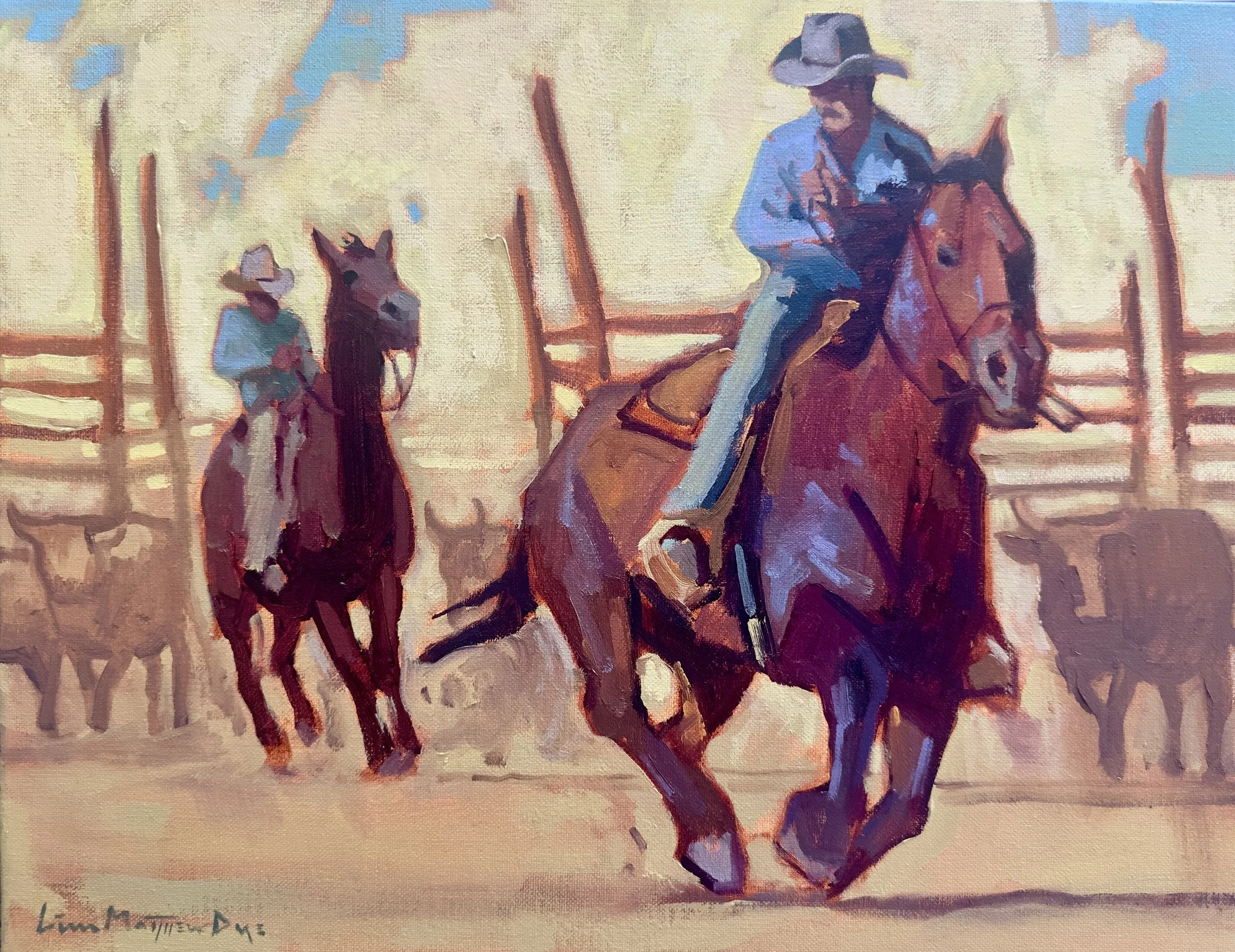 "Broken corral" Oil 14 x 18"