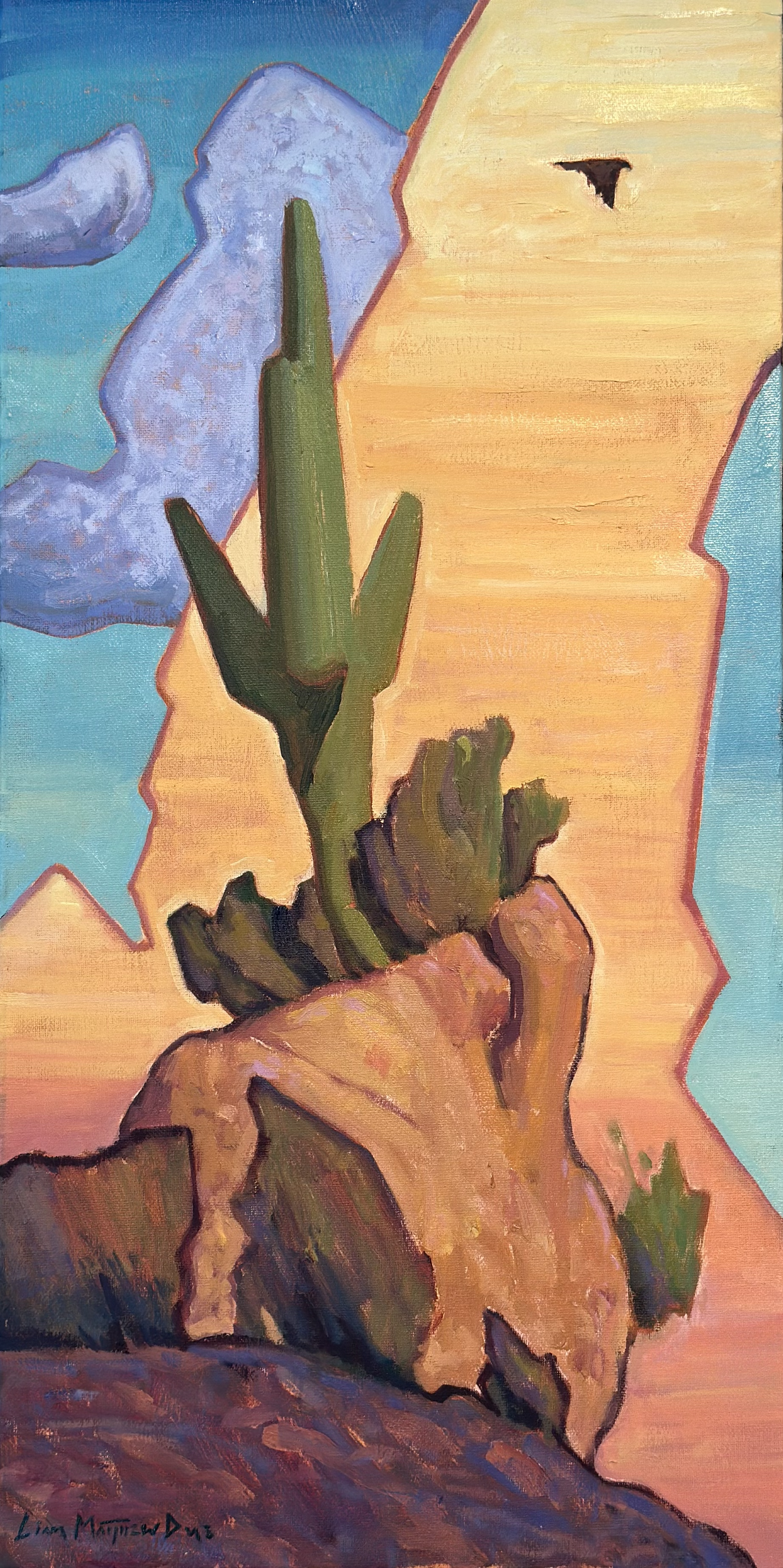 "Higher Ground" Oil 12 x 24"
