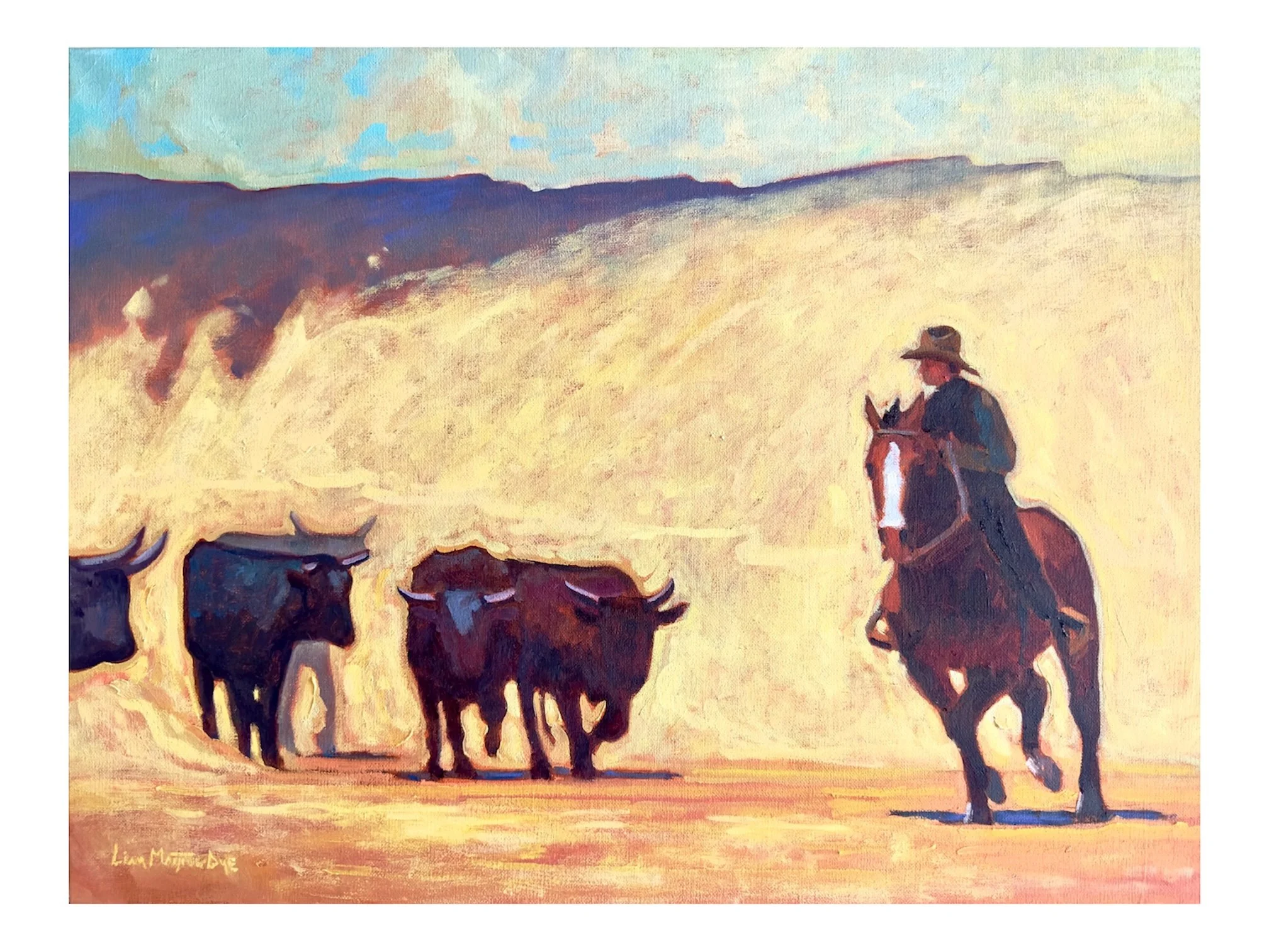 "Dust on the Mesa" Oil 18 x 24"