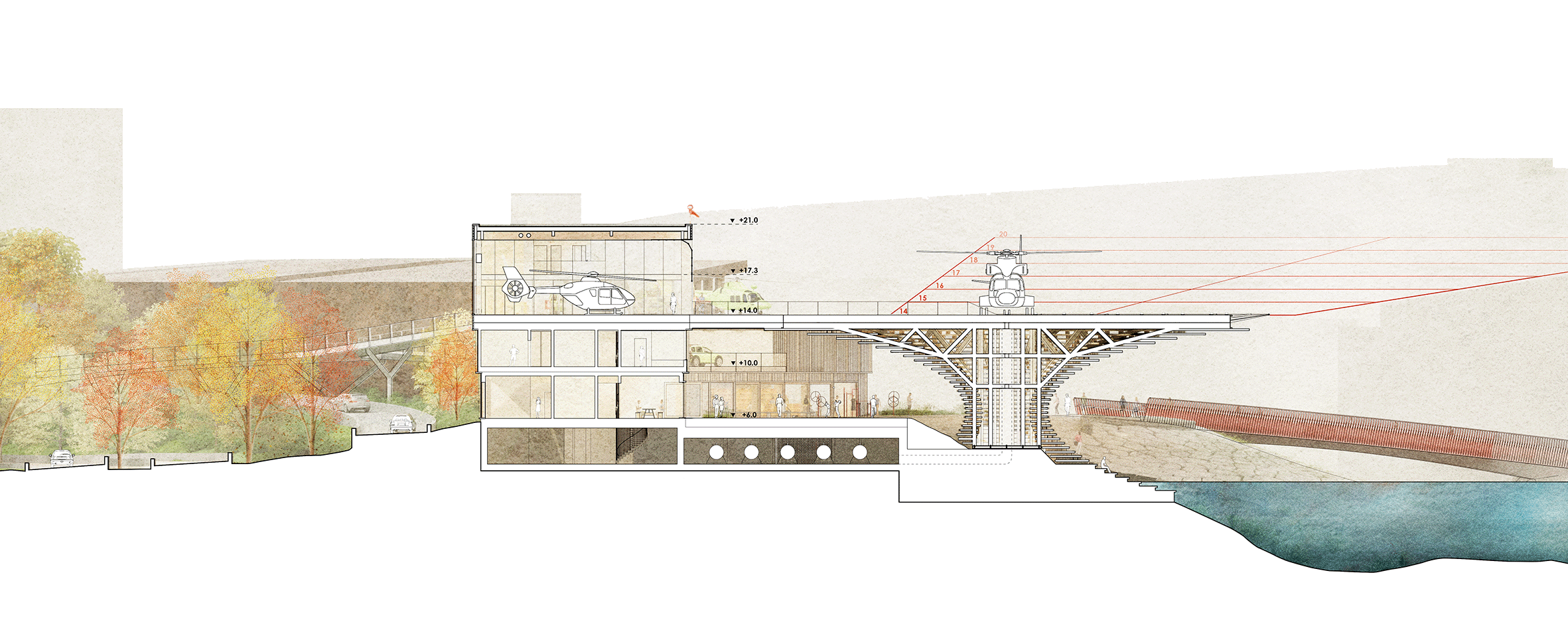 Helicopter Base in Bergen — air