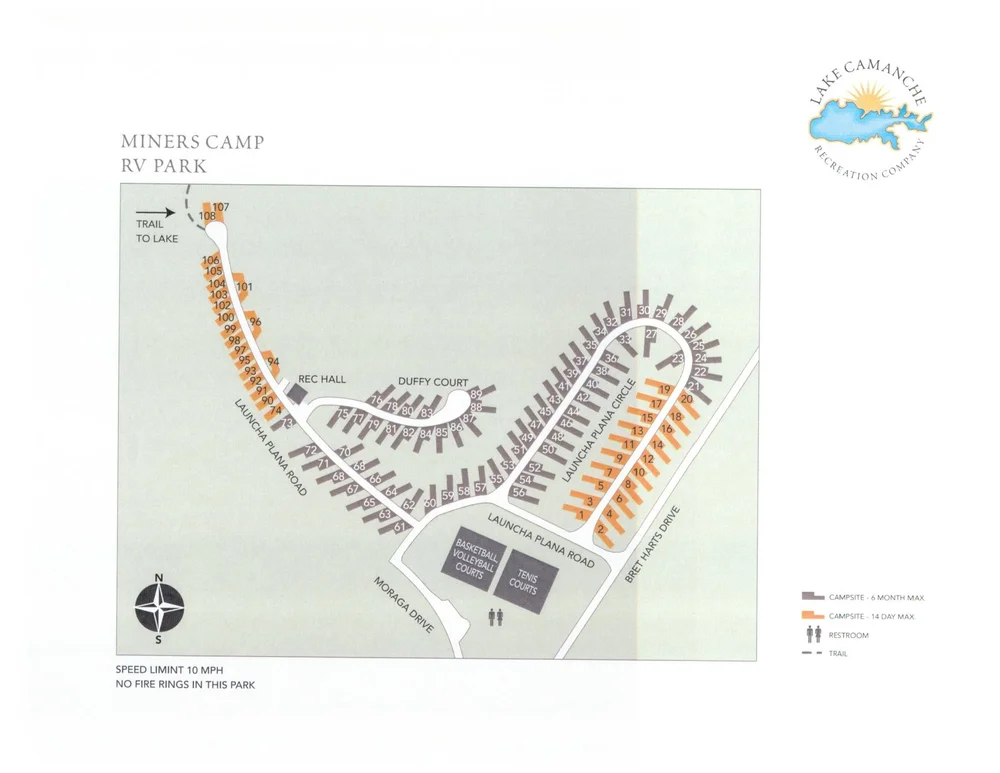 Miners Camp Campground — Lake Camanche Recreation Camping in Lake