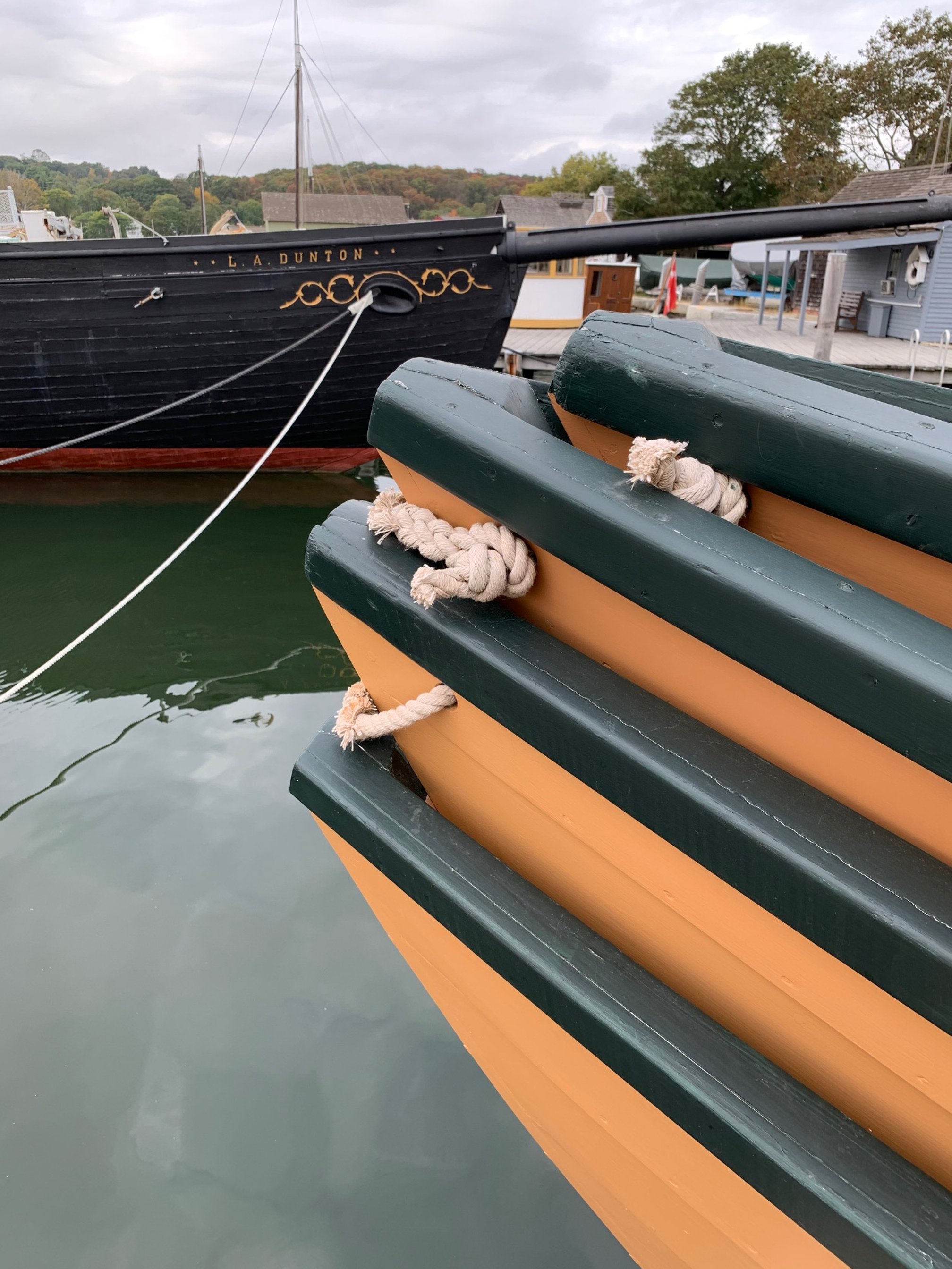 Dories await visitors for "Story Boats"