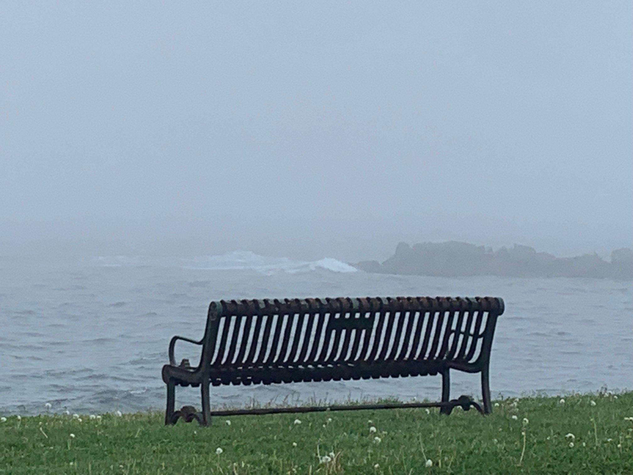 A bench in the fog awaits the start on June 17th.