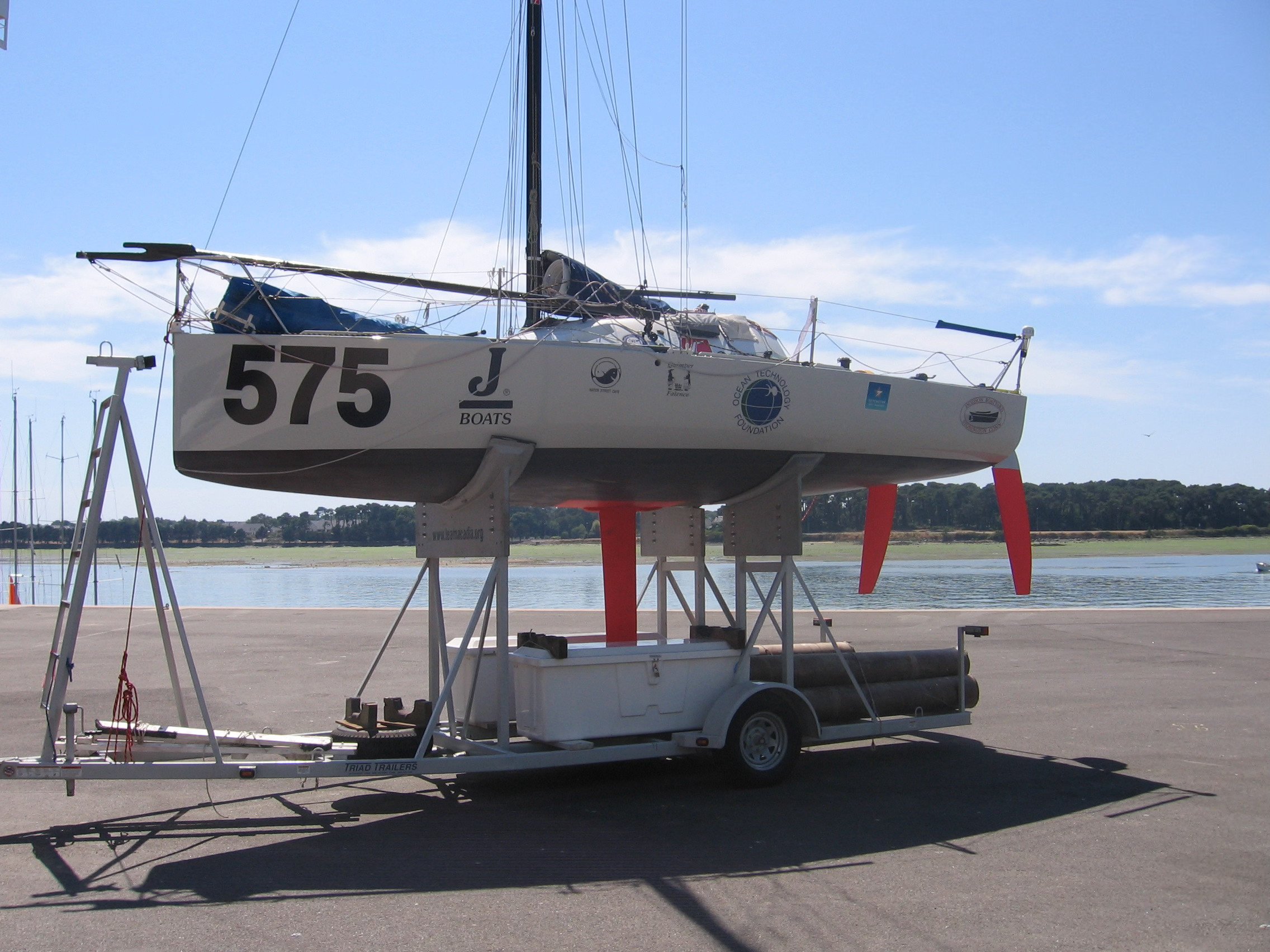 Acadia waiting on the hard before the start in France