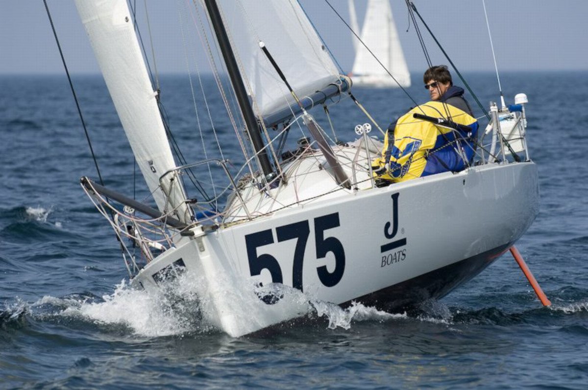 Clay Burkhalter of Stonington, CT, sails a JBoat Transat design for the France to Brazil MiniTransat