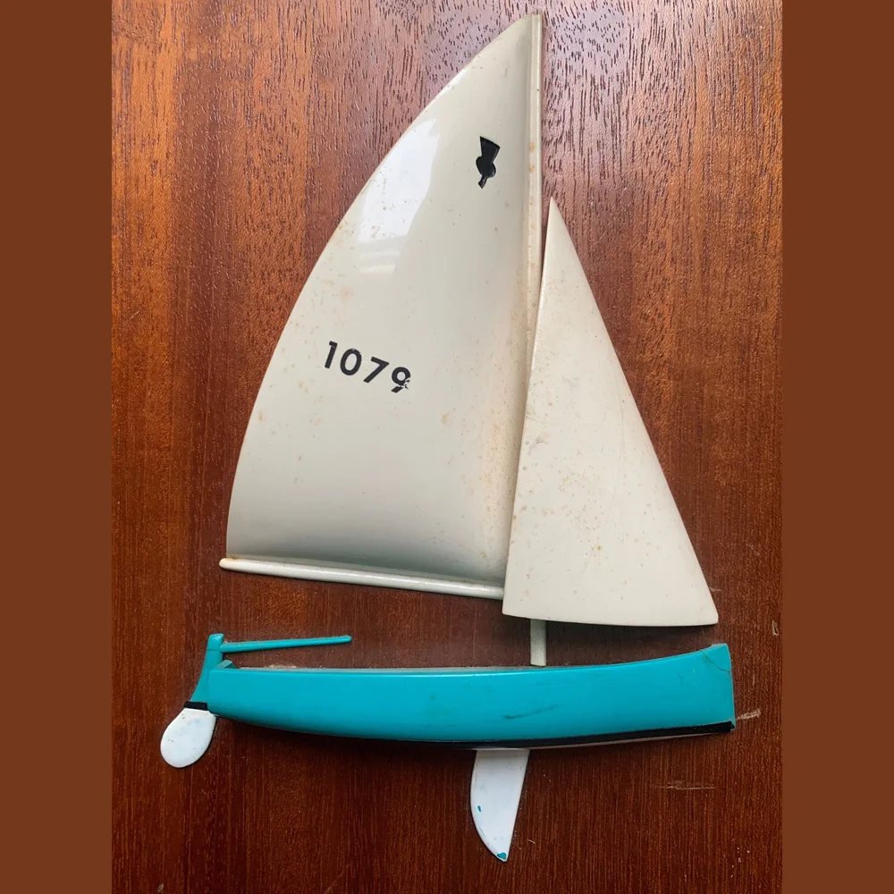 A model of a 1950s Thistle, #1079, Nautigal, the Darling boat