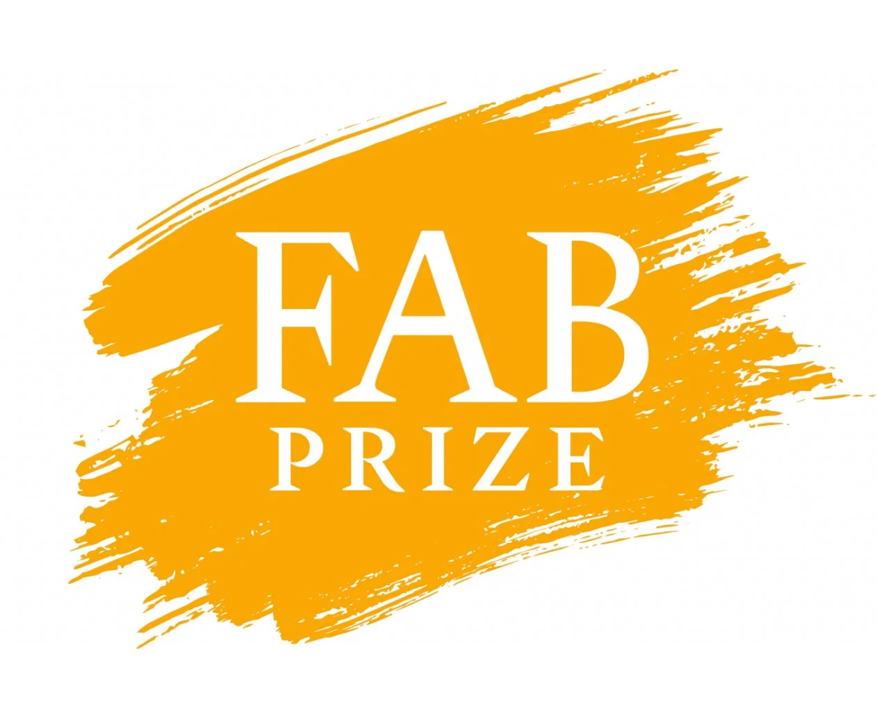 Text reading 'FAB PRIZE' on a yellow paint stroke background.