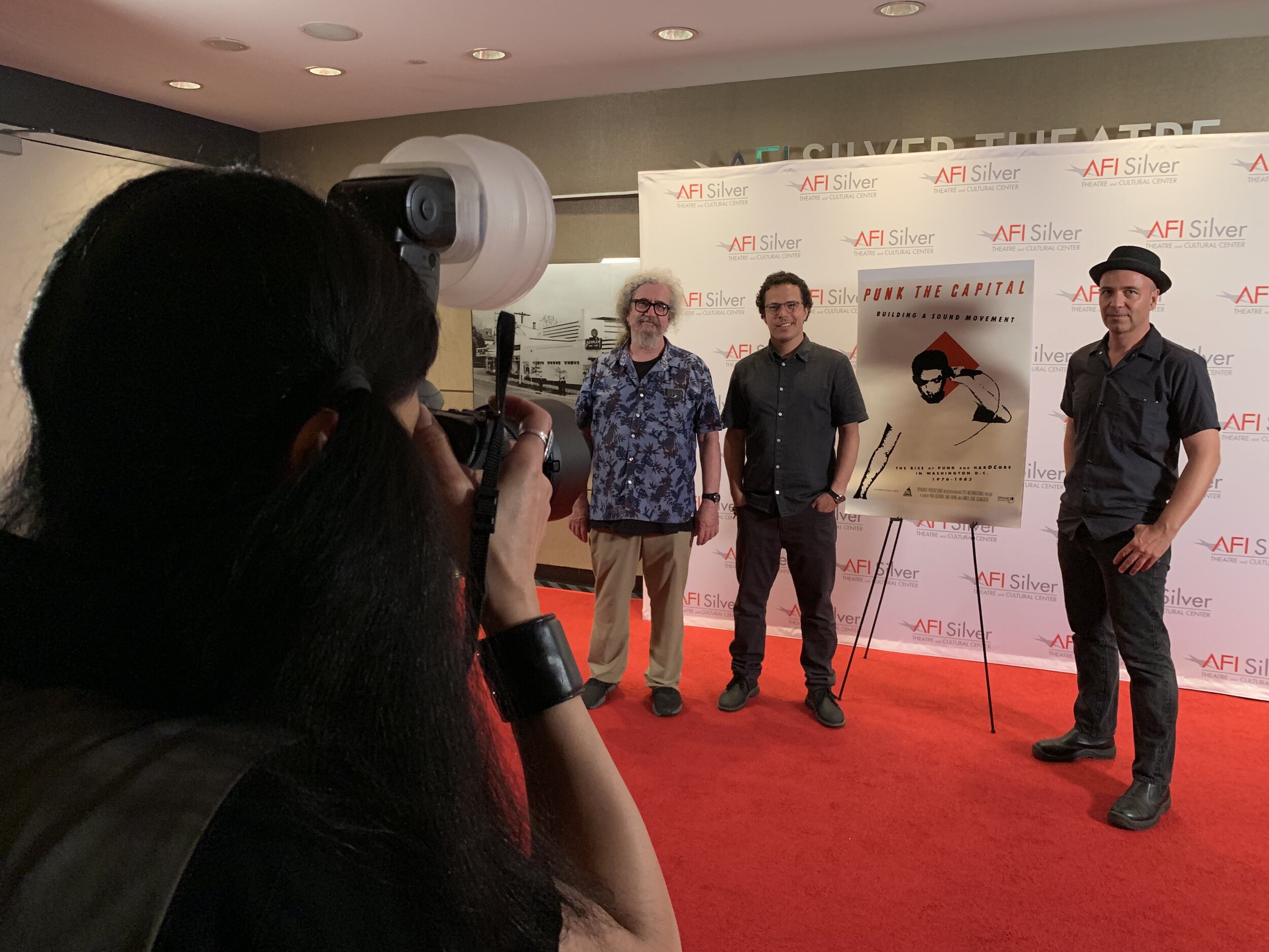  Filmmakers Paul Bishow, Sam Lavine, and James June Schneider at the film’s World Premiere at the American Film Institute. Photo by Nalinee Darmrong. 