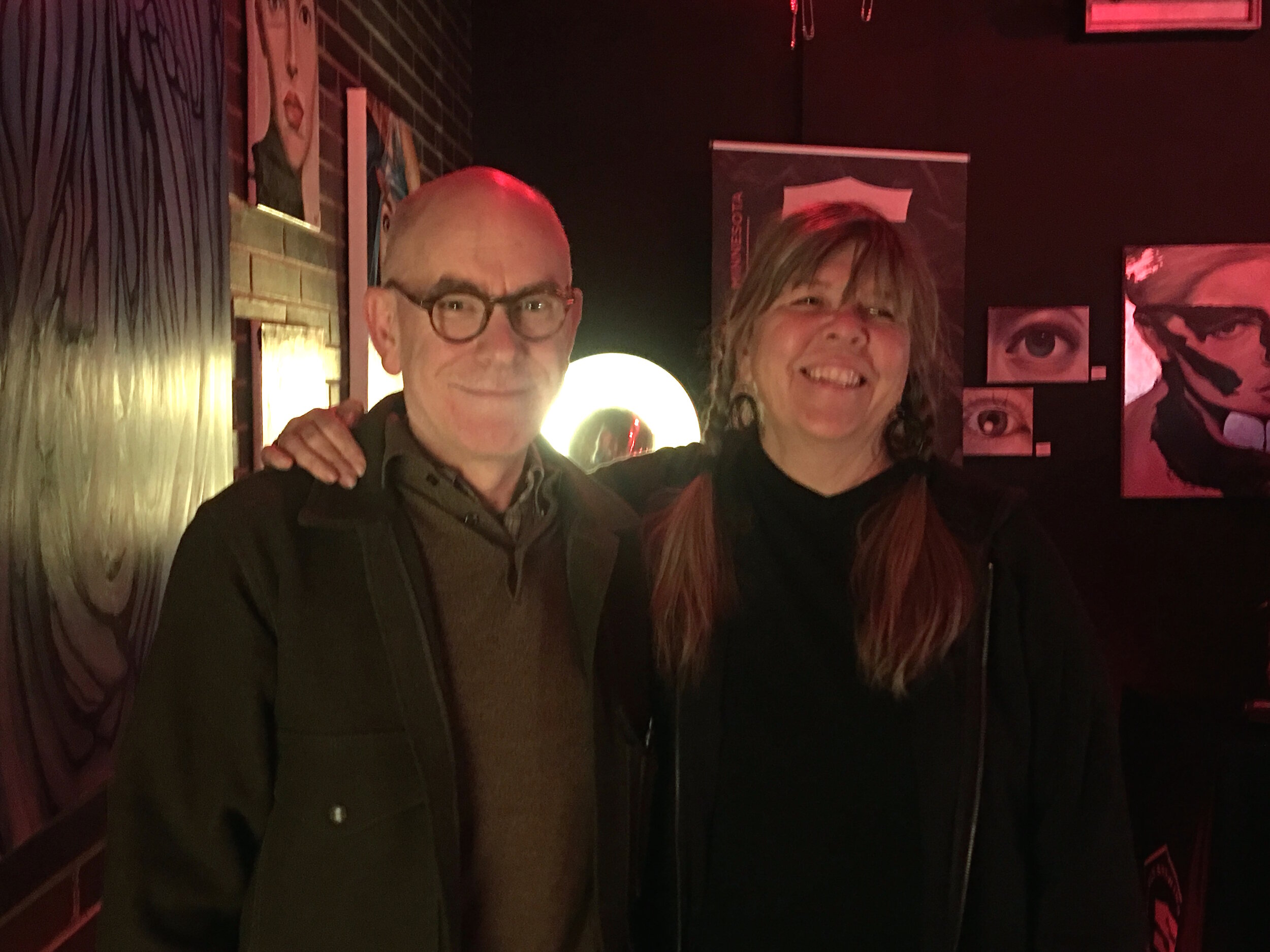  Jeff Nelson (Dischord Records, Minor Threat) and Lori Barbero (Babes in Toyland) at the Sound Unseen Film Festival, 2019.  