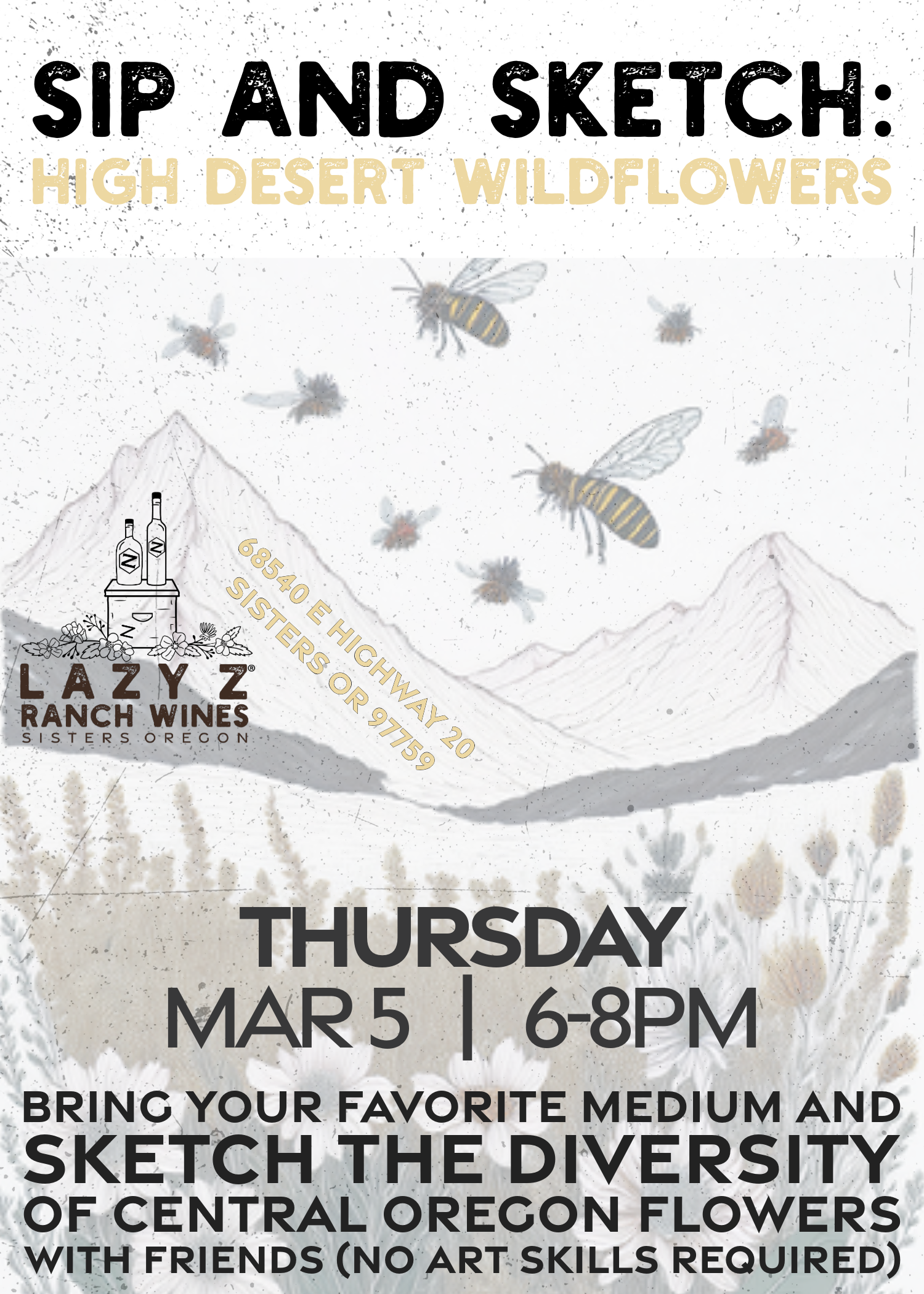 Sip & Sketch: High Desert Wildflowers