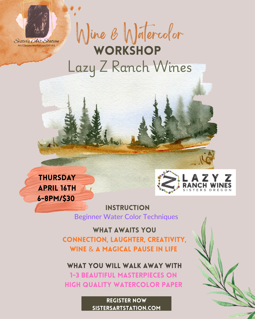Wine &amp; Watercolor Workshop