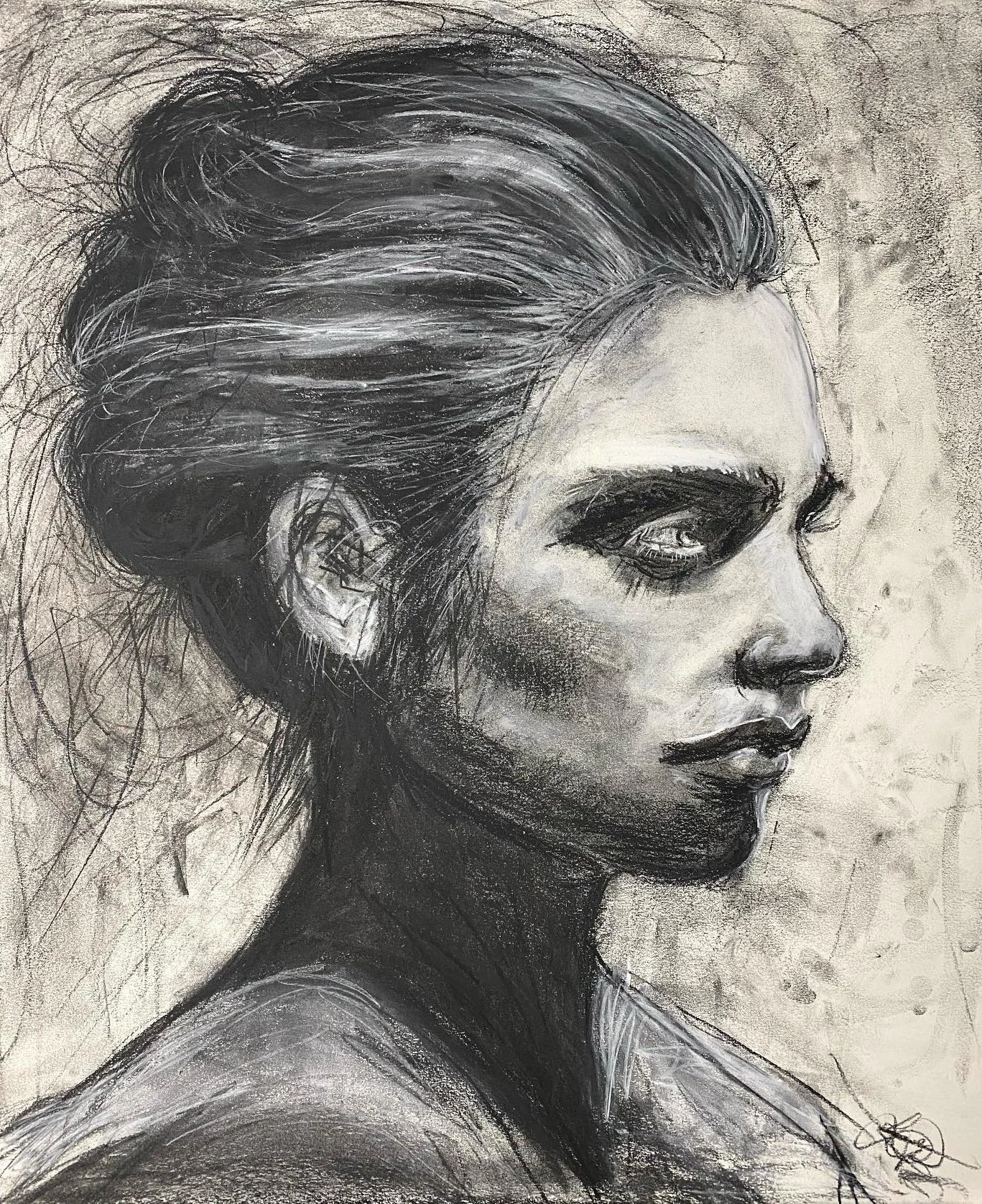 Charcoal Portrait Study