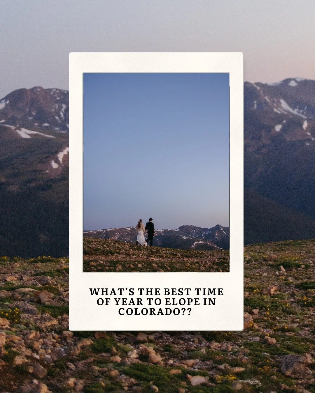 Every season in Colorado brings its own kind of magic for eloping. The best time to elope really depends on the experience, scenery, and atmosphere you want for your day. Here&rsquo;s what each season offers:

Summer ☀️
Summer is the most accessible 