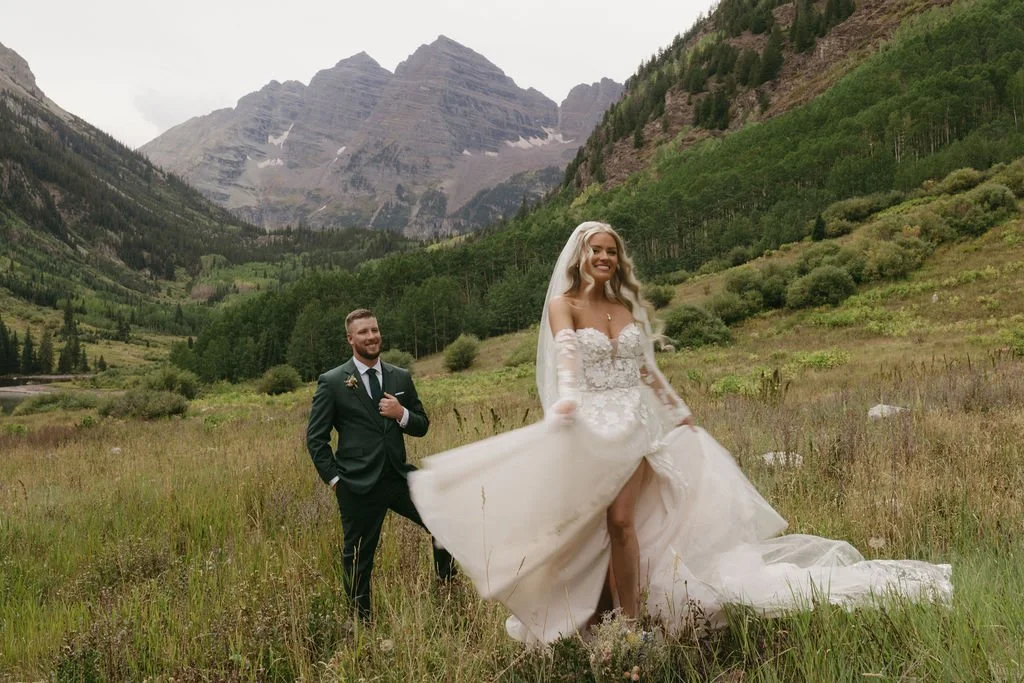 Romantic Colorado Micro-wedding at Maroon Bells Amphitheater