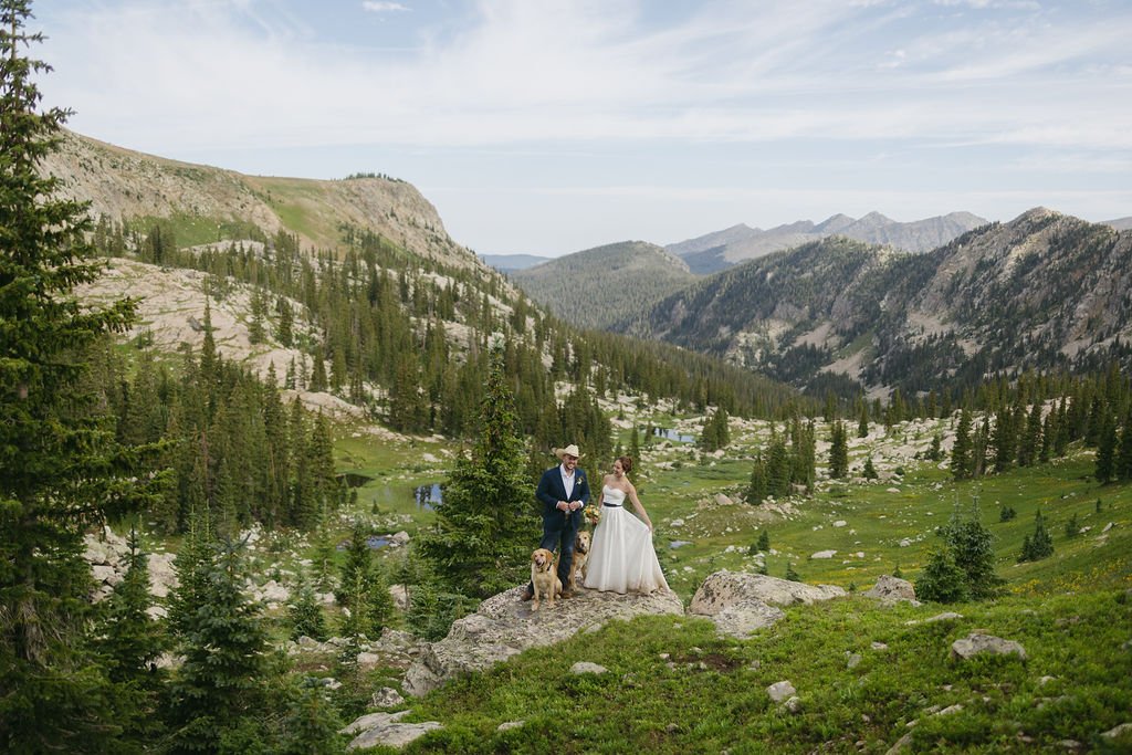Adventurous mountain elopement at Holy Cross Wilderness
