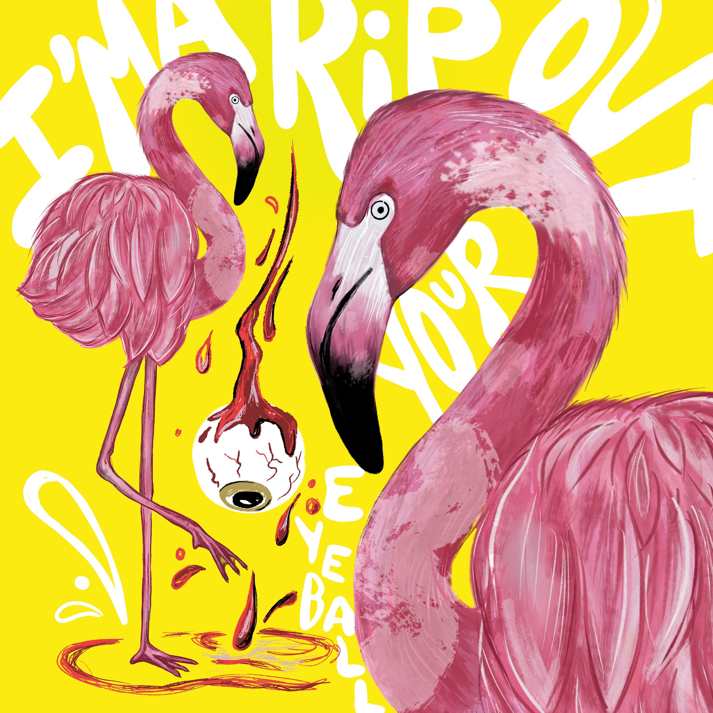 Marc Rebillet flamingo art
