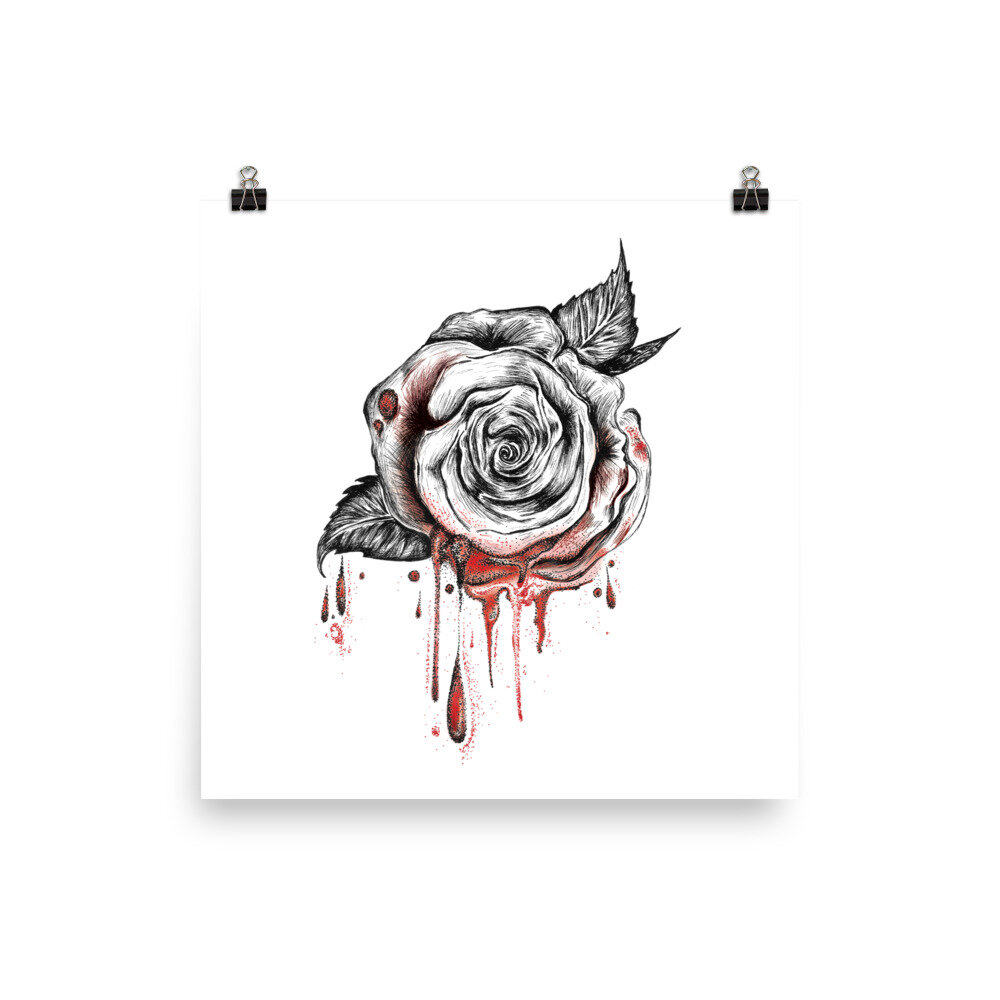 Medium Size Of How To Draw A Simple Rose Tattoo Drawing - Clip Art Black  And White Rose - Free Transparent PNG Clipart Images Download