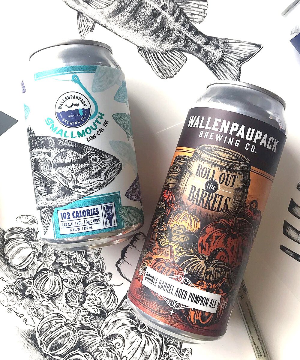 Beer label art for Wallenpaupack Brewing Co