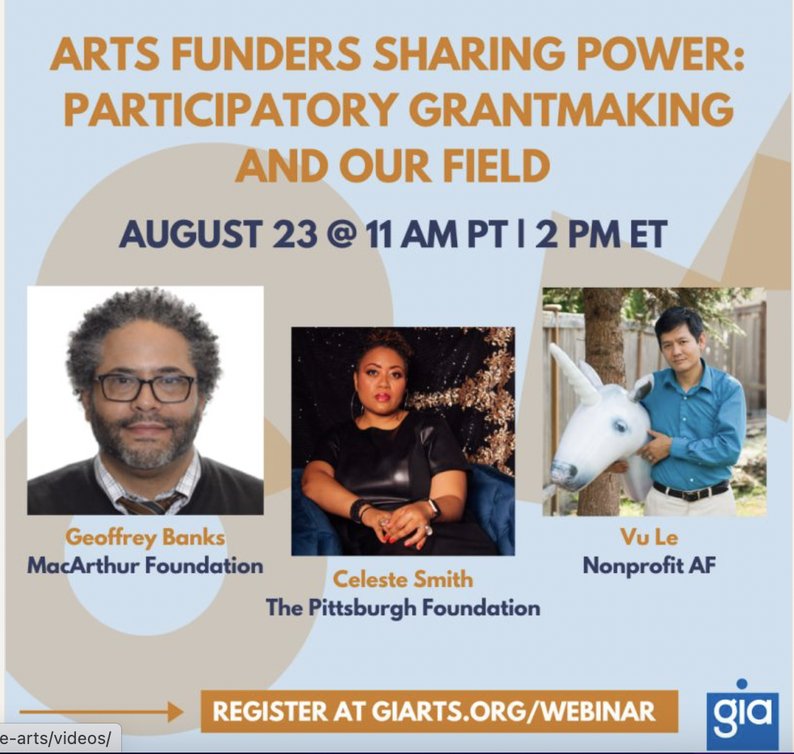 Arts Funders Sharing Power: Participatory Grantmaking & Our Field