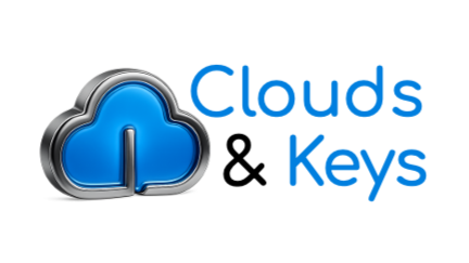 Clouds & Keys Logo 3D w Text
