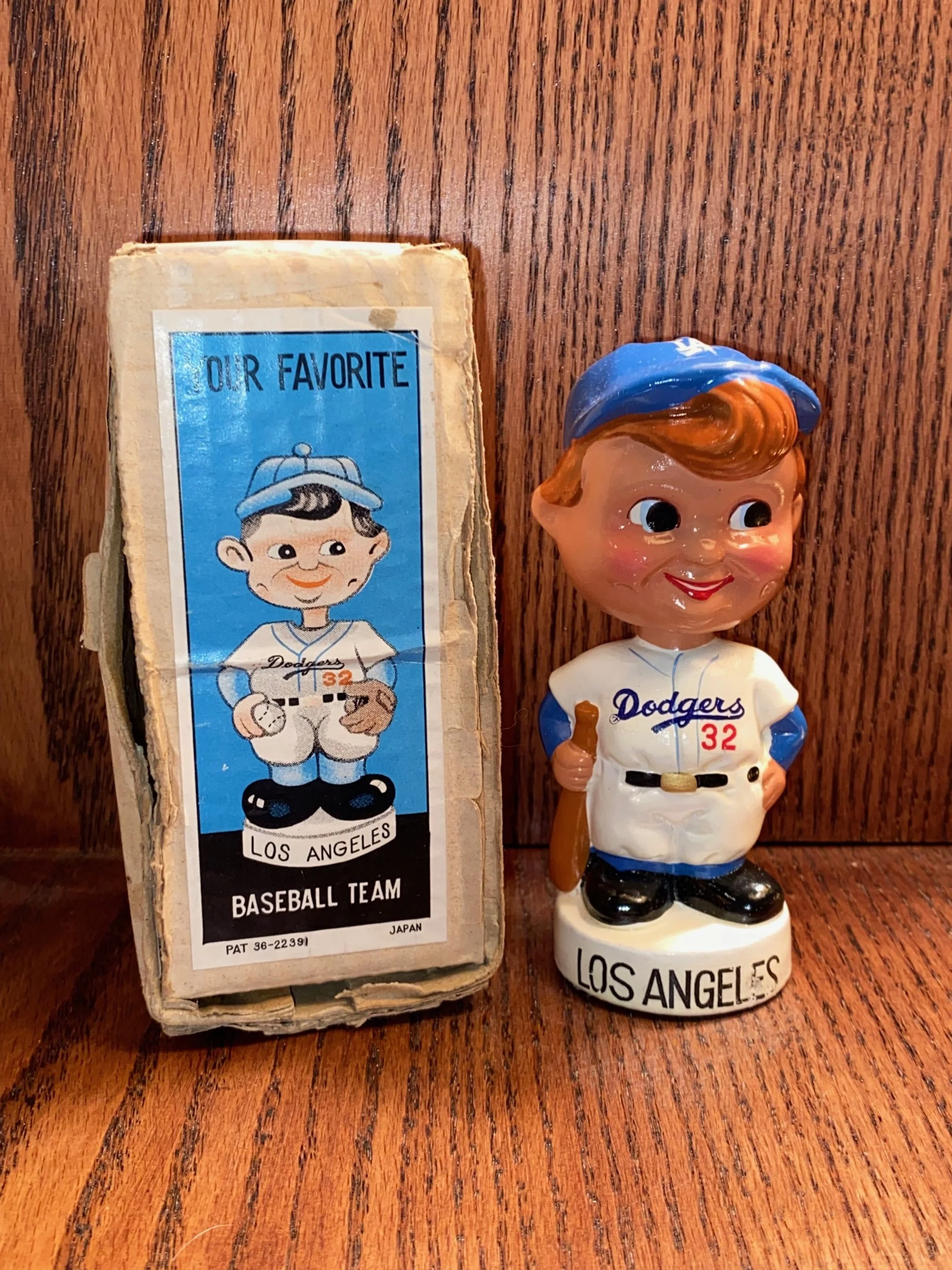 Los Angeles Dodgers Mini w/ Large Base Decal and Original Box - Near Mint Minus
