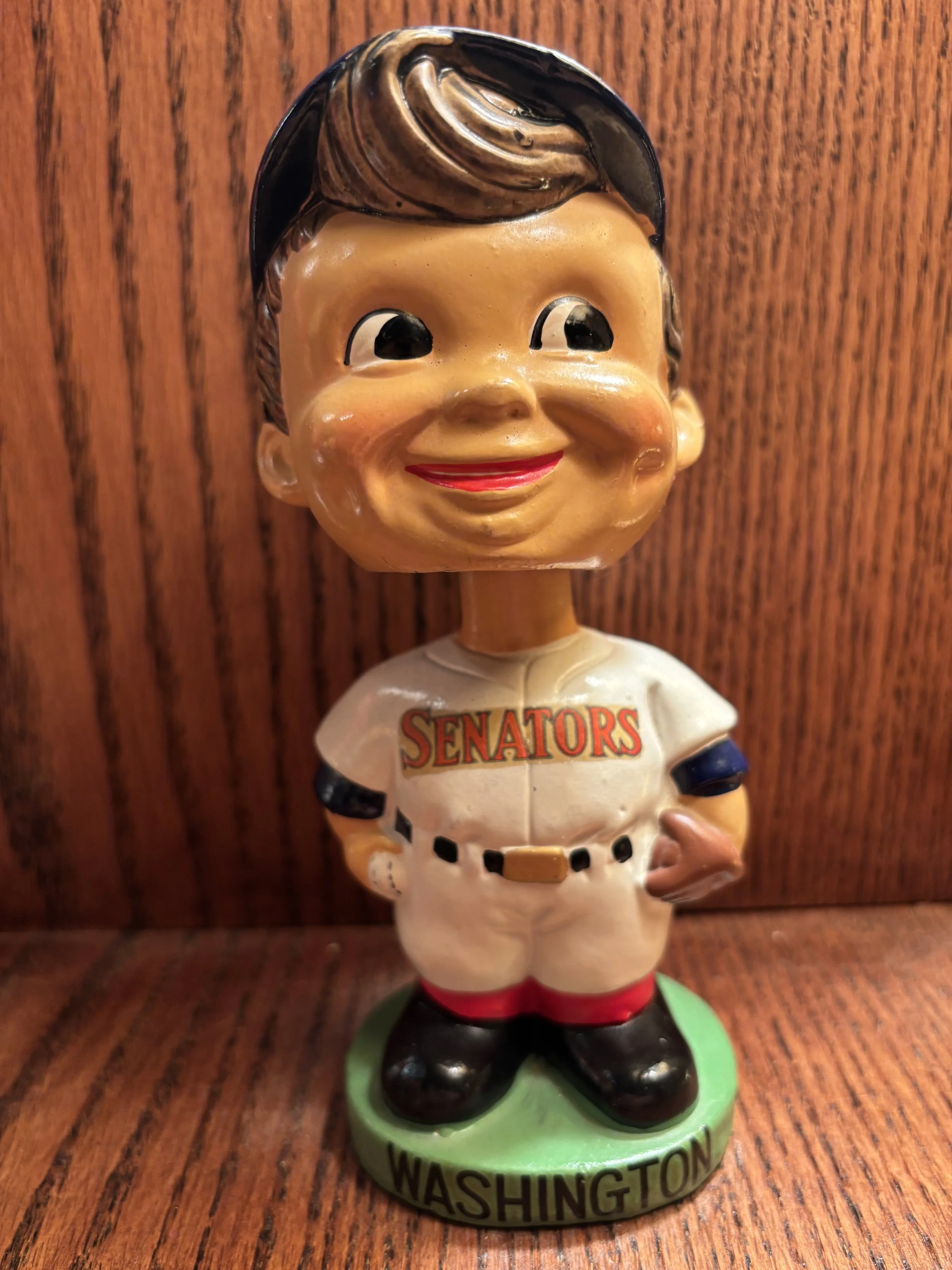 Washington Senators Green Base Nodder - Near Mint Plus