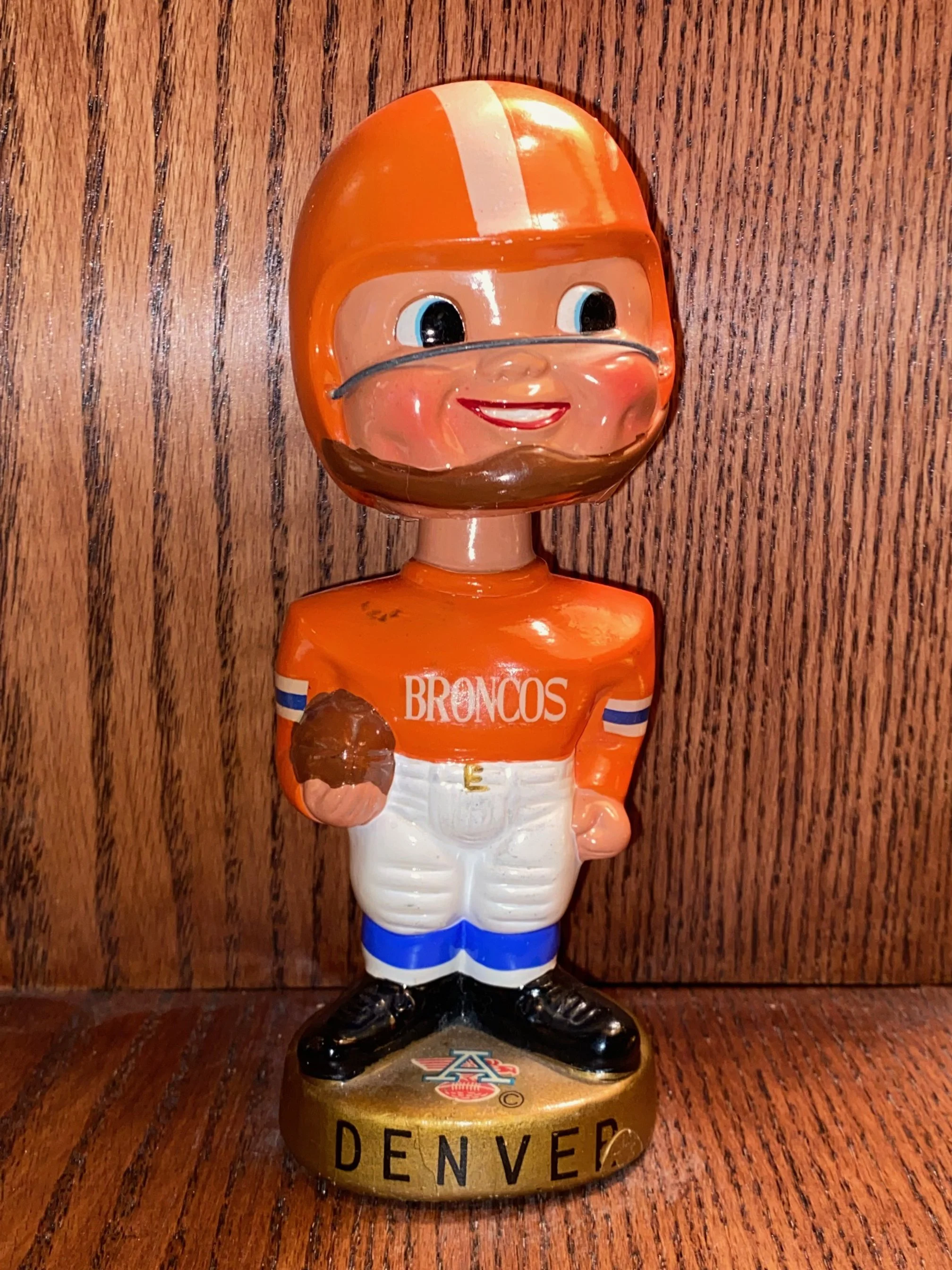 Denver Broncos AFL Orange Jersey Nodder - Near Mint