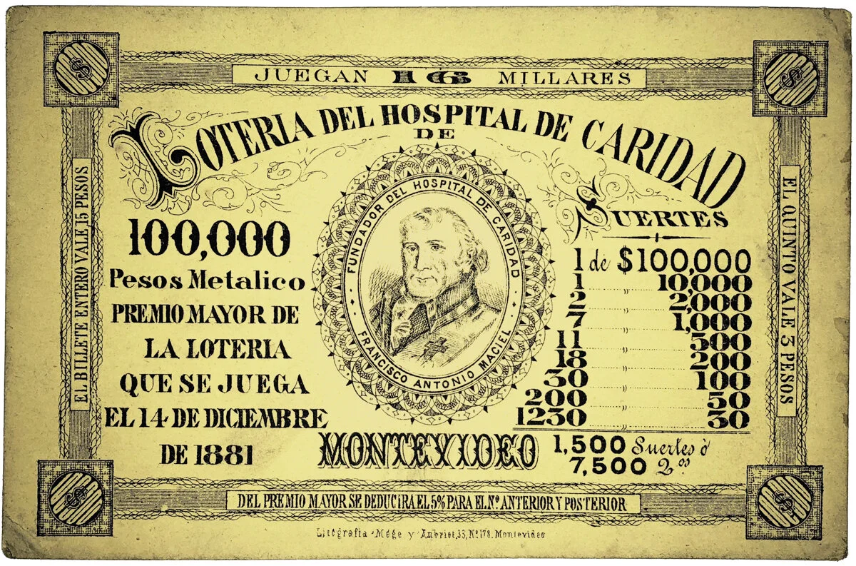 Billete de lotería Lottery ticket 1881