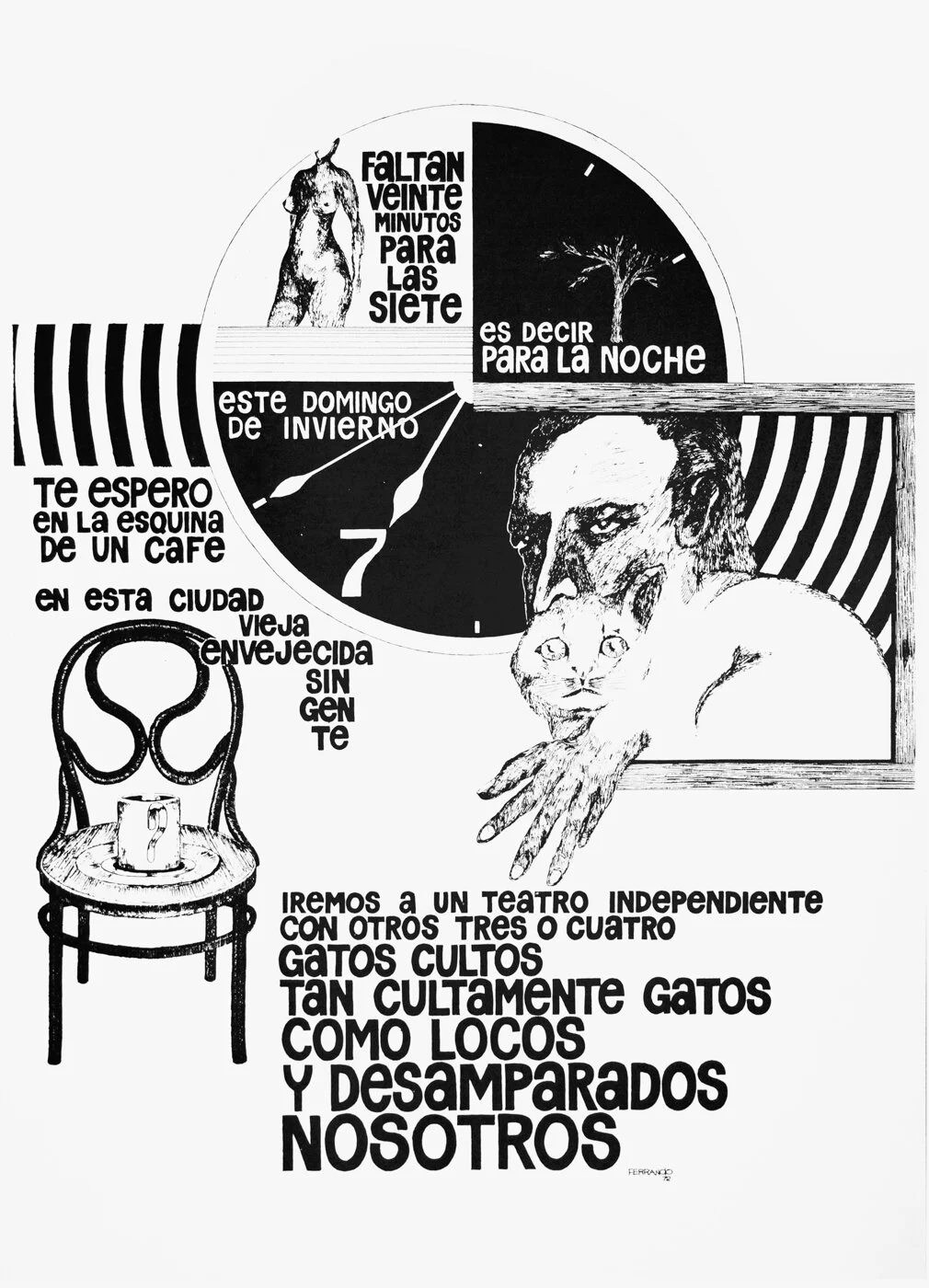 Poema ilustrado Illustrated poem Óscar Ferrando 1972