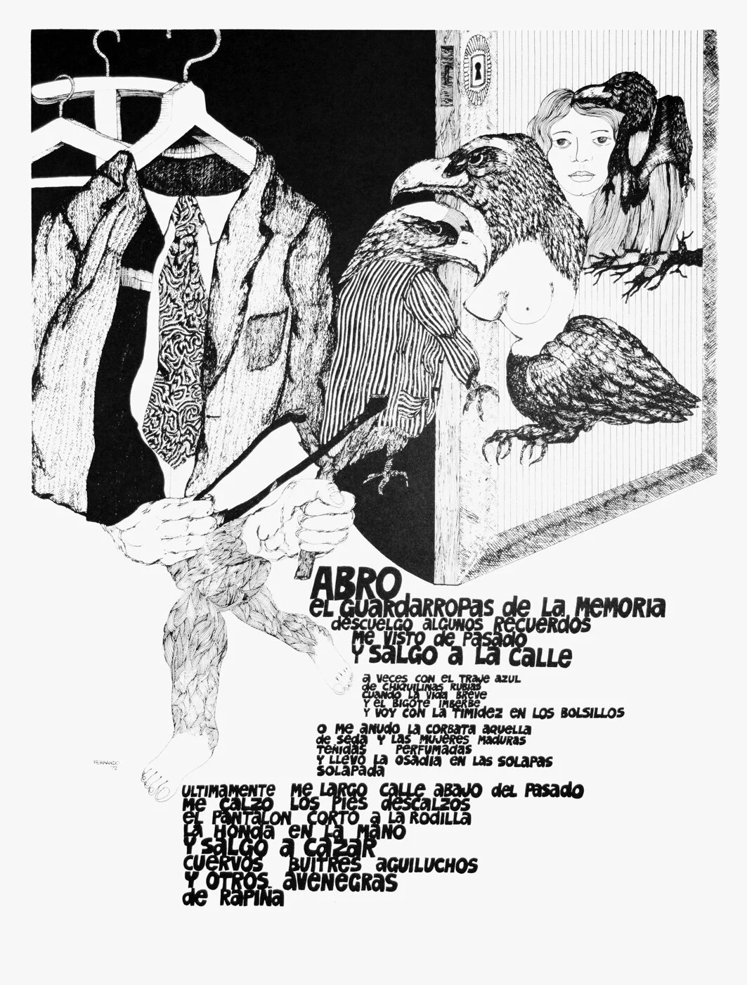 Poema ilustrado Illustrated poem Óscar Ferrando 1972