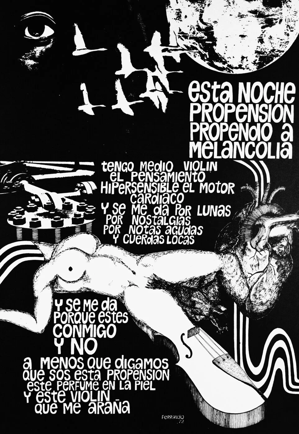 Poema ilustrado Illustrated poem Óscar Ferrando 1972