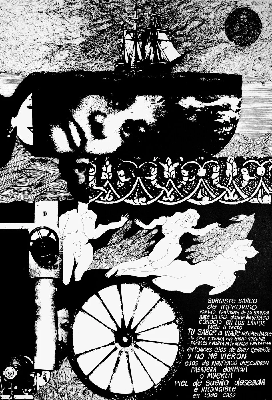Poema ilustrado Illustrated poem Óscar Ferrando 1972