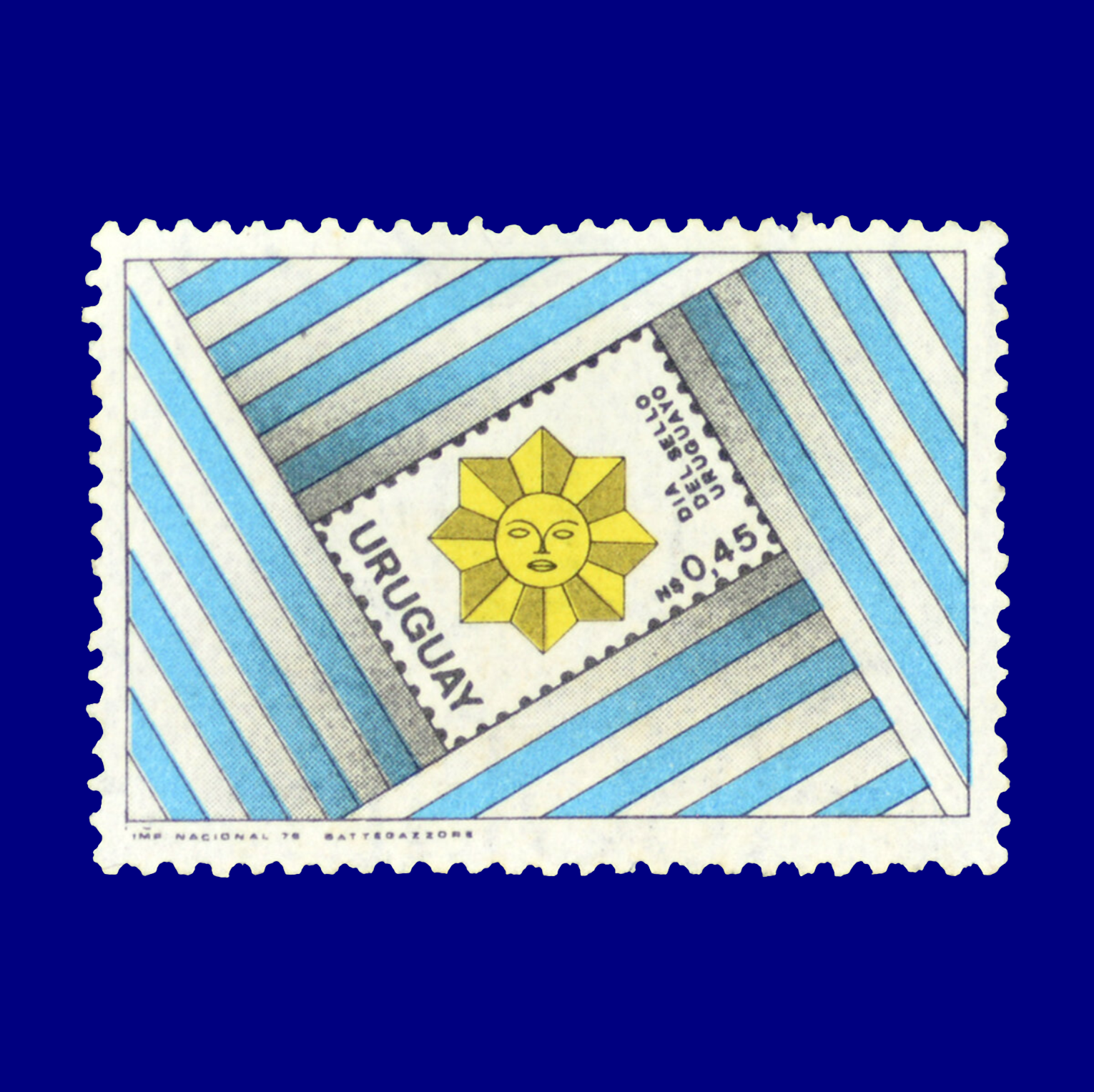 Día del Sello Uruguayo Day of the Uruguayan stamp N$0,45 Miguel Ángel Battegazzore 1976