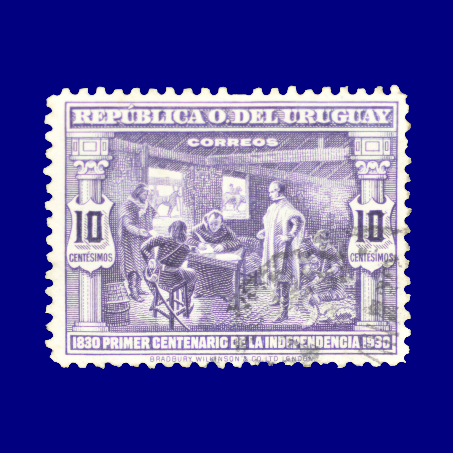 Primer Centenario de la Independencia First Centennial of Independence ¢10 1930 