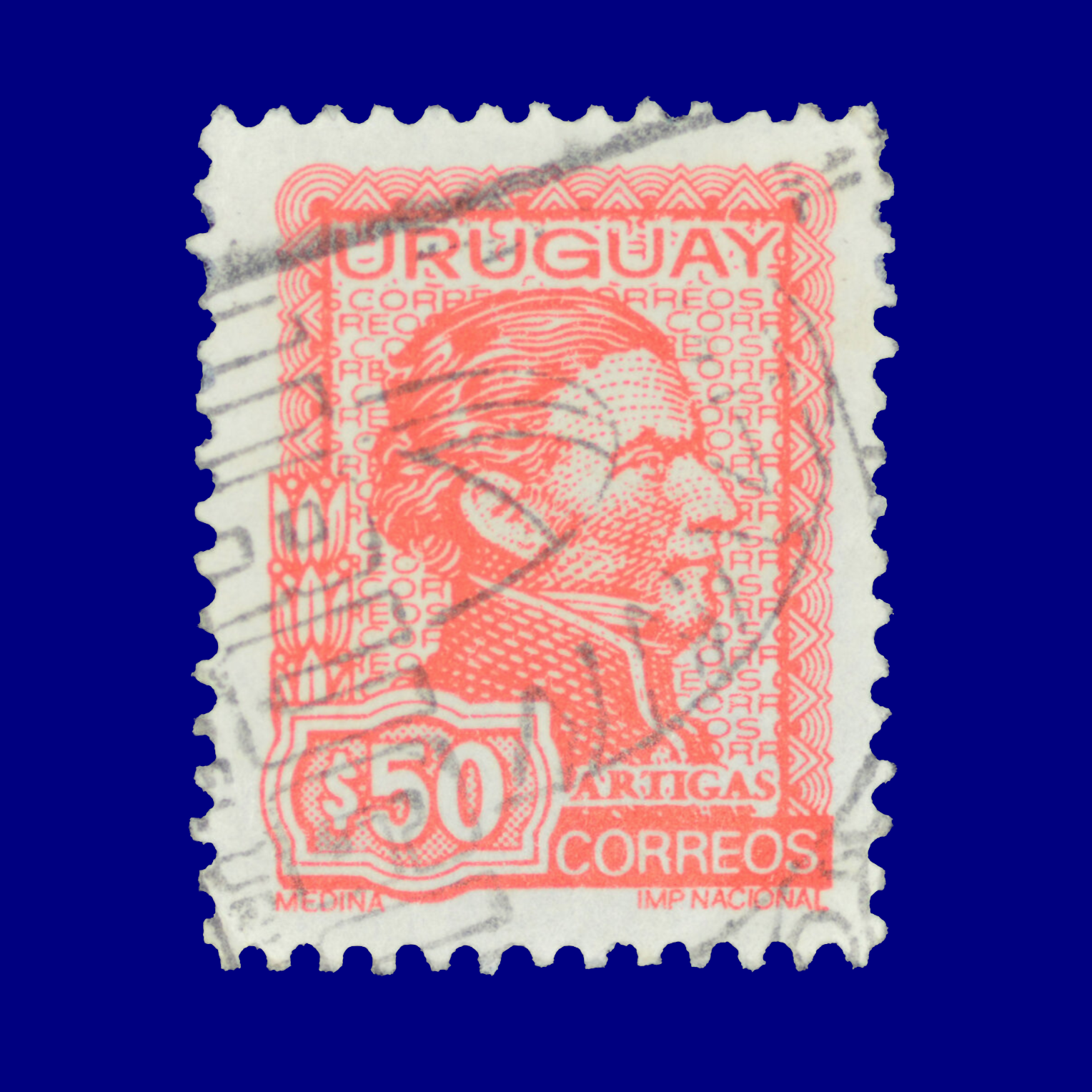 José Gervasio Artigas $50 Ángel Medina Circa 1970