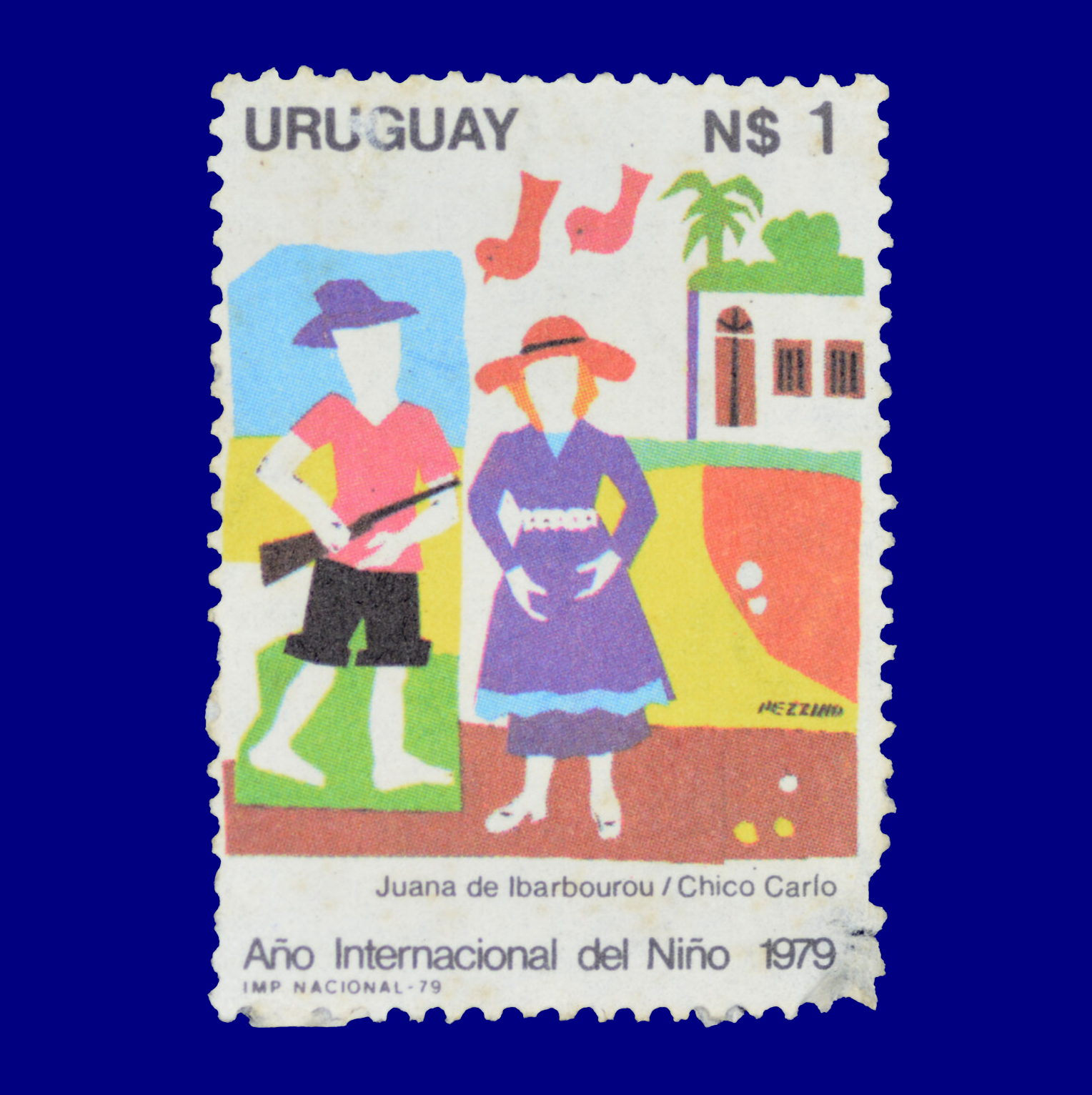 Año Internacional del Niño XXIII South International Year of the Child N$1 Antonio Pezzino 1979