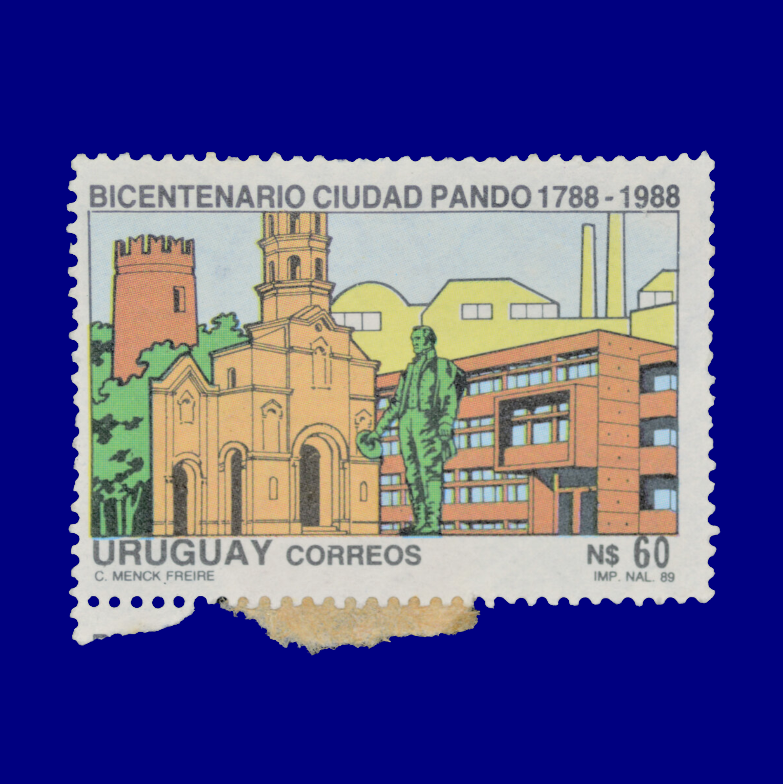Bicentenario Pando Bicentennial of Pando  N$60 Carlos Menck Freire 1989