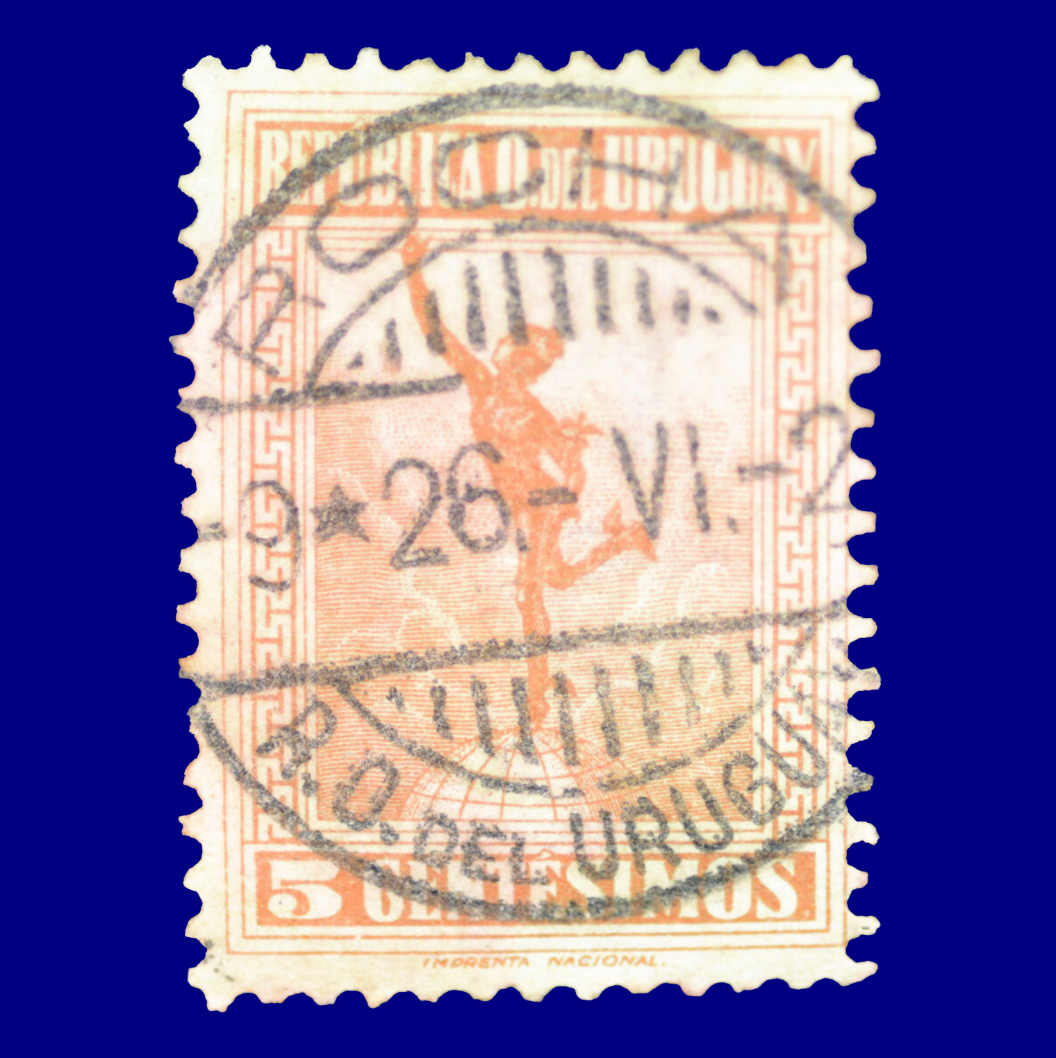 Correo Uruguayo Uruguayan Mail ¢5 Circa 1930
