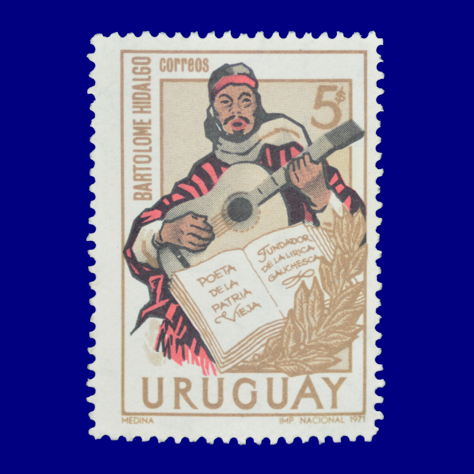 Bartolomé Hidalgo $5 Ángel Medina 1971
