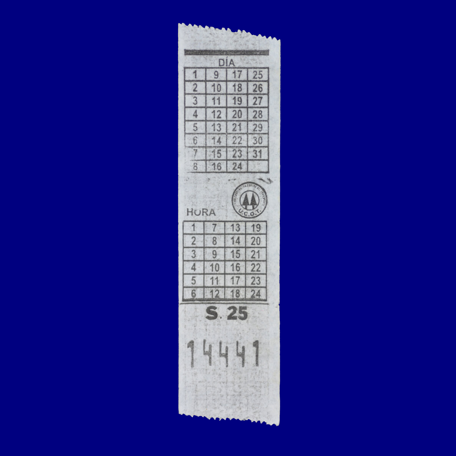 Boleto de ómnibus Bus ticket  Montevideo 90s