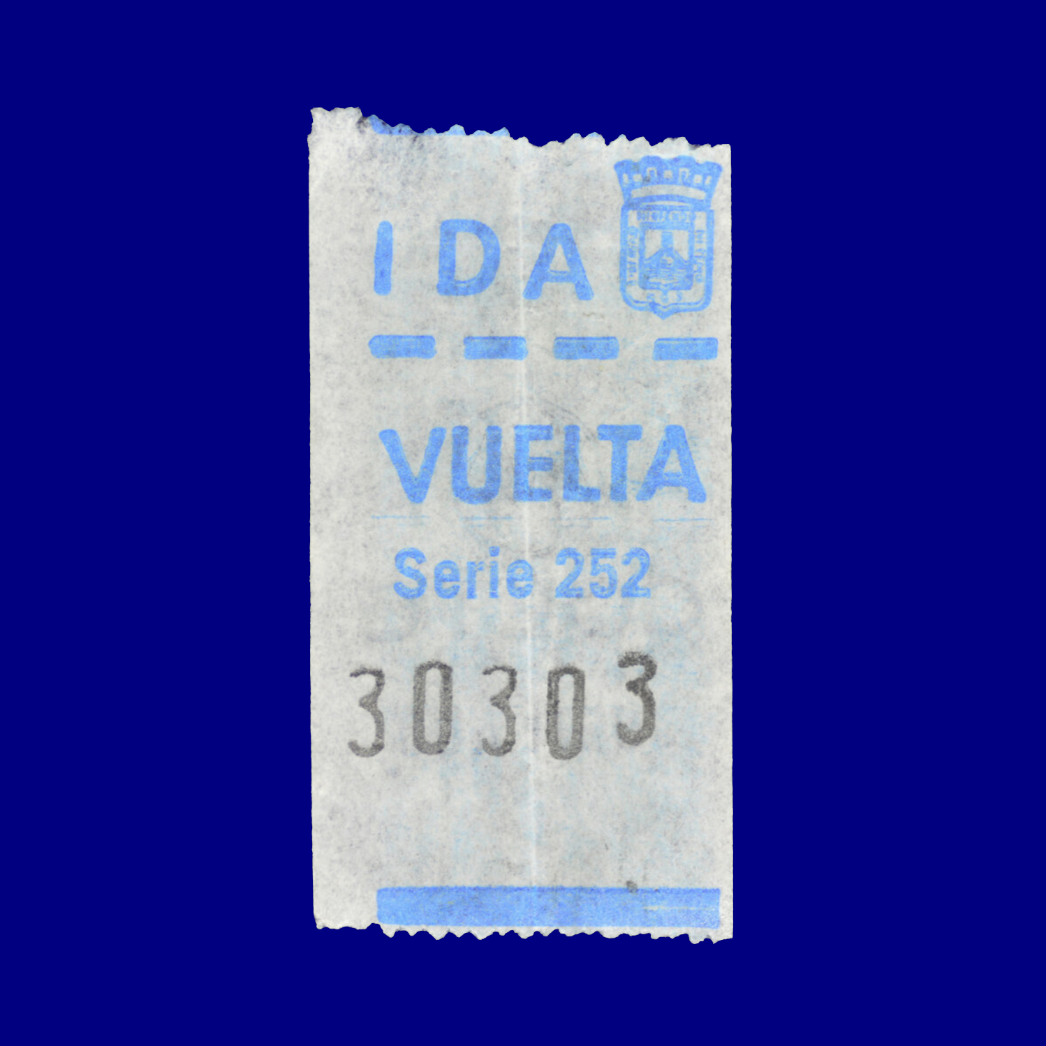 Boleto de ómnibus Bus ticket Montevideo 90s